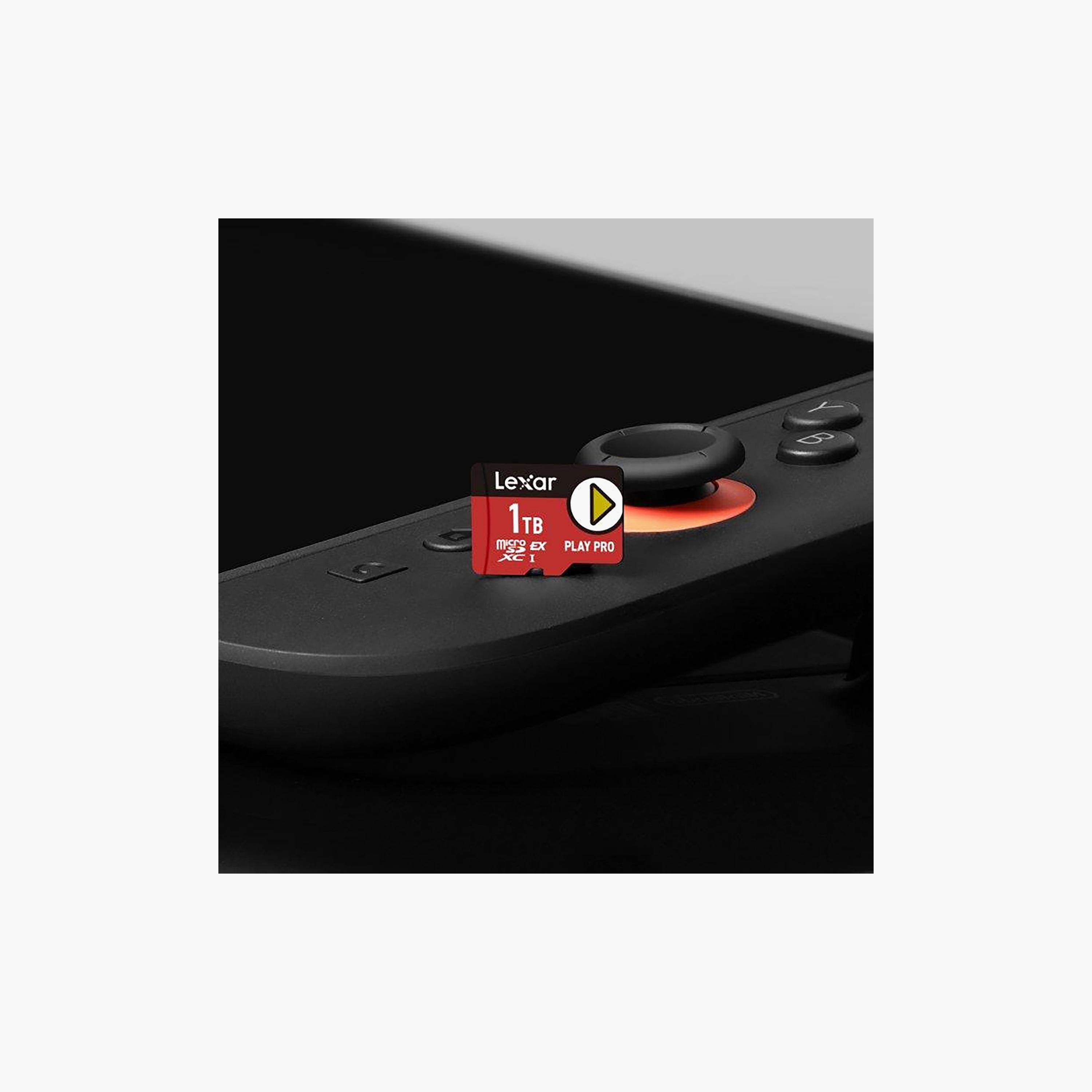 بطاقة ذاكرة ليكسار بلاي برو ميكرو إس دي (microSDXC) بسعة 1 تيرابايت وسرعة قراءة 900 ملّي بايت/ثانية وكتابة 600 ملّي بايت/ثانية باللونين الأسود والأحمر | LMSXPS0001T-BNNNG-electronics-accessories-mobileaccesories-image-3