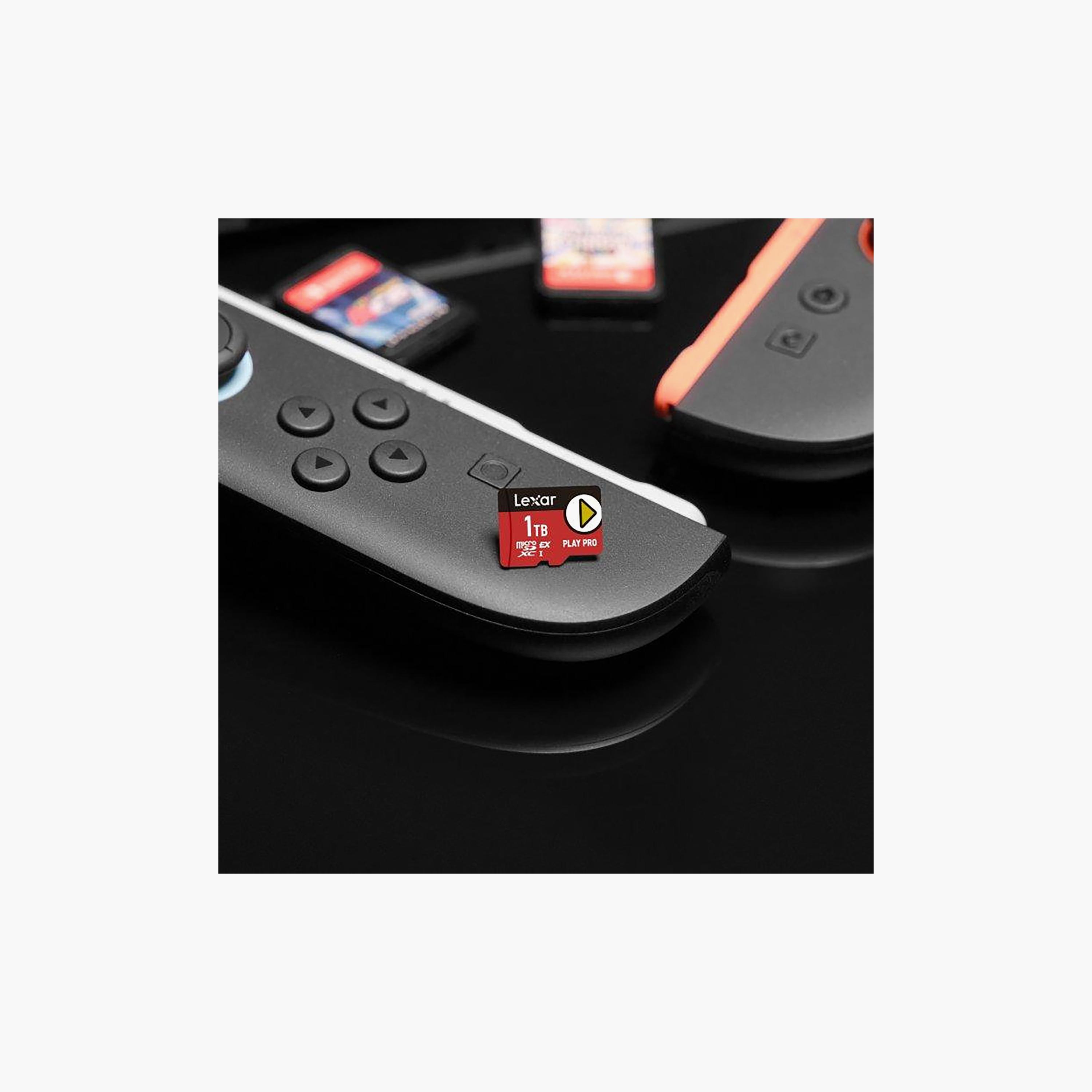 بطاقة ذاكرة ليكسار بلاي برو ميكرو إس دي (microSDXC) بسعة 1 تيرابايت وسرعة قراءة 900 ملّي بايت/ثانية وكتابة 600 ملّي بايت/ثانية باللونين الأسود والأحمر | LMSXPS0001T-BNNNG-electronics-accessories-mobileaccesories-image-5