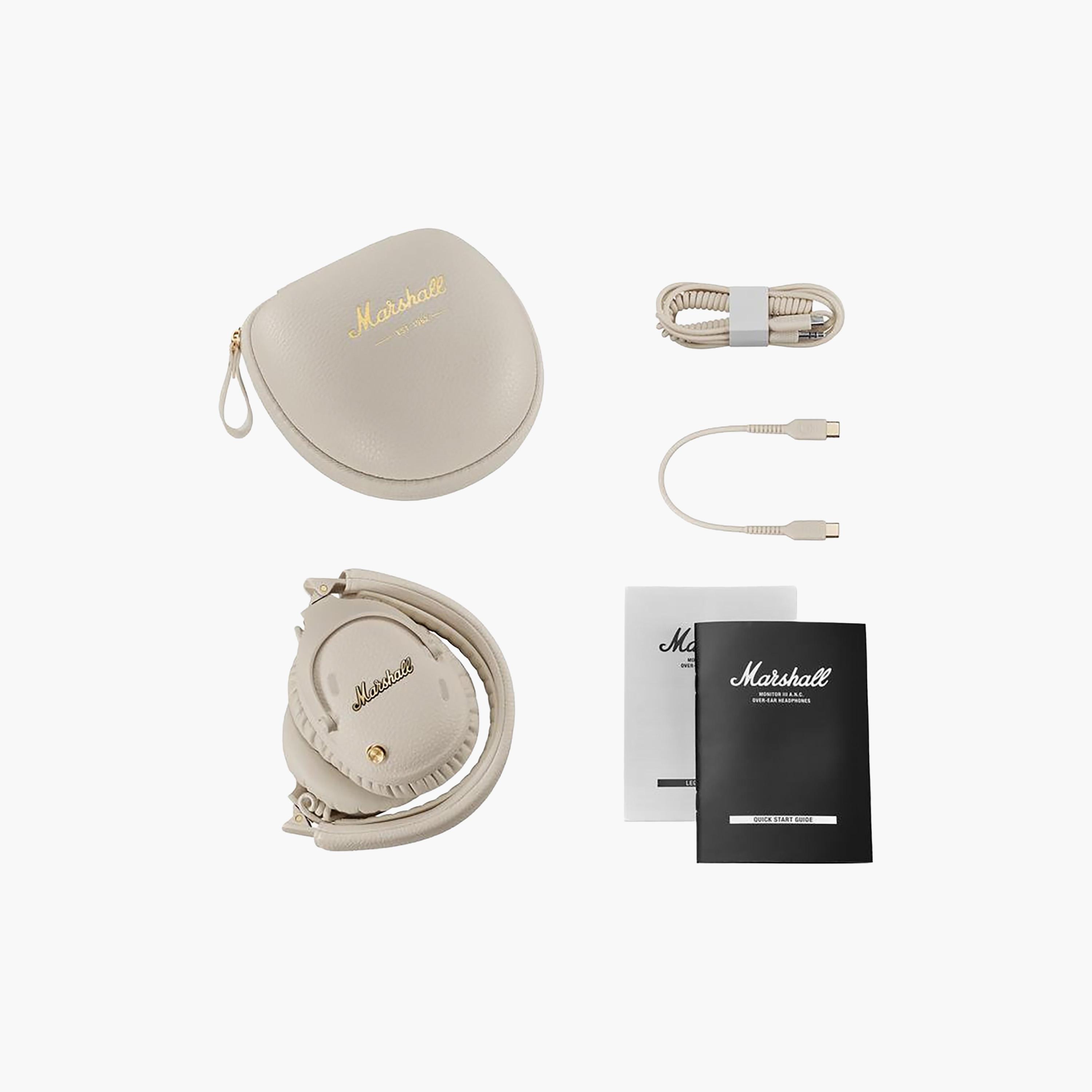 سماعة رأس لاسلكية مارشال مونيتور III فوق الأذن باللون الكريمة-electronics-headphonesandearphones-image-5