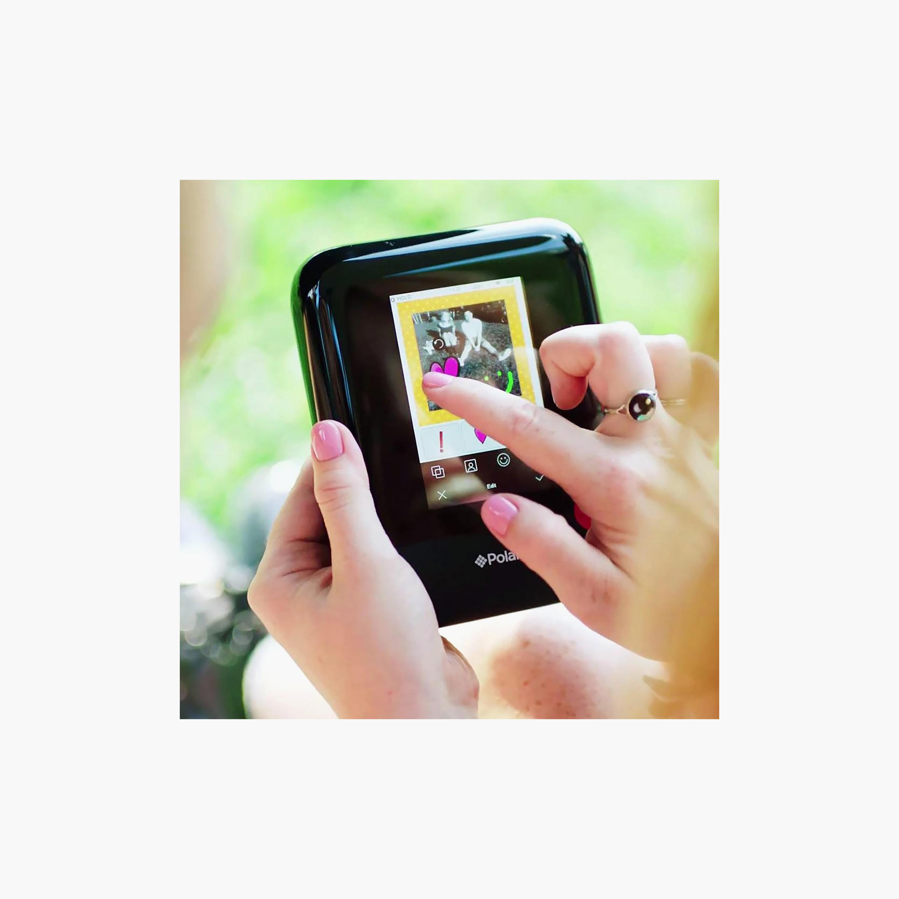 كاميرا رقمية فورية بولارويد بوب للطباعة بدون حبر (ZINK) باللون الأسود | POLPOP1BK-electronics-camera-image-8