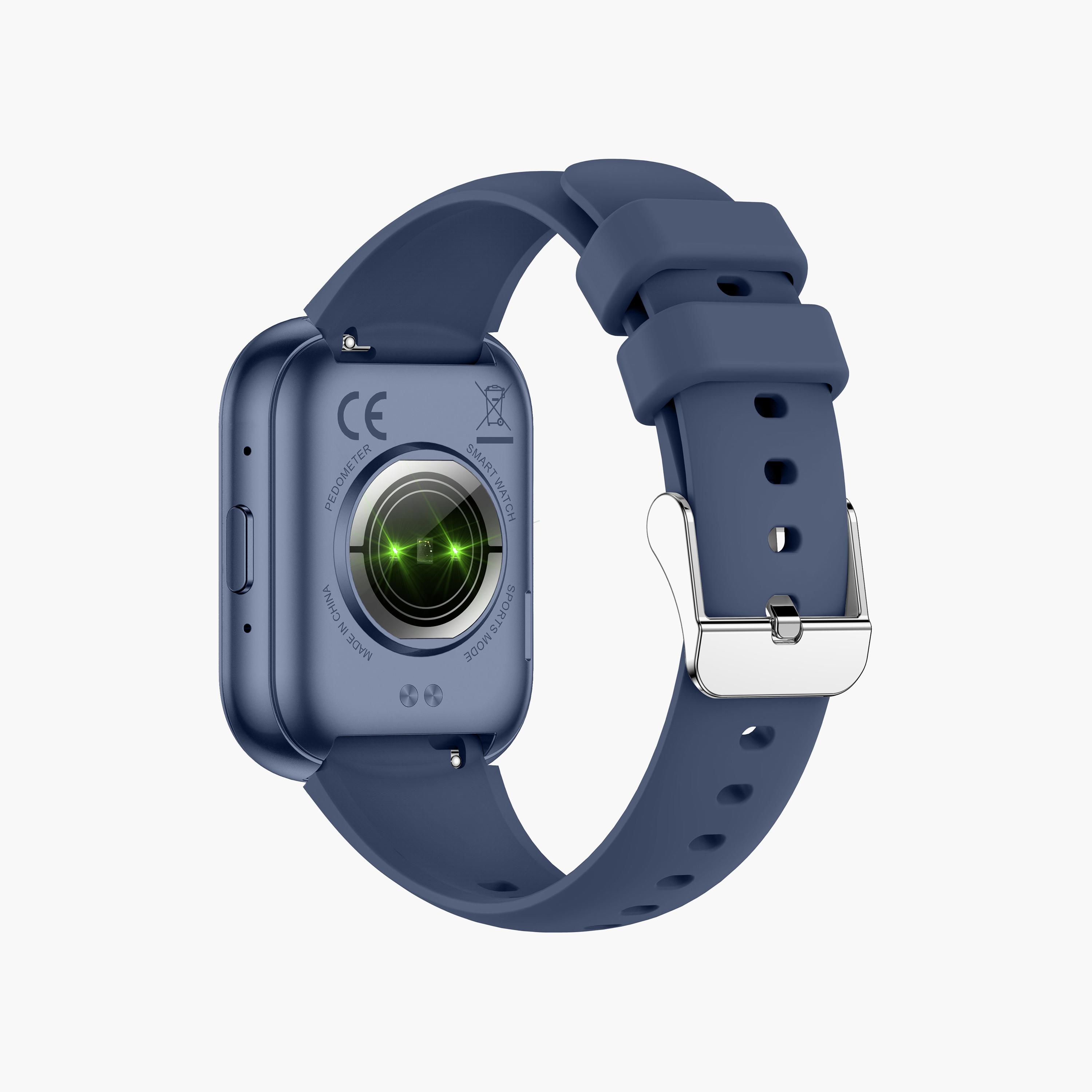 سوار ذكي سويس ميليتاري لرصد معدل ضربات القلب بإطار أزرق وحزام فضي | SM-BAND-RHINE3-BLUFBLUS-men-watchesandjewellery-watches-image-4