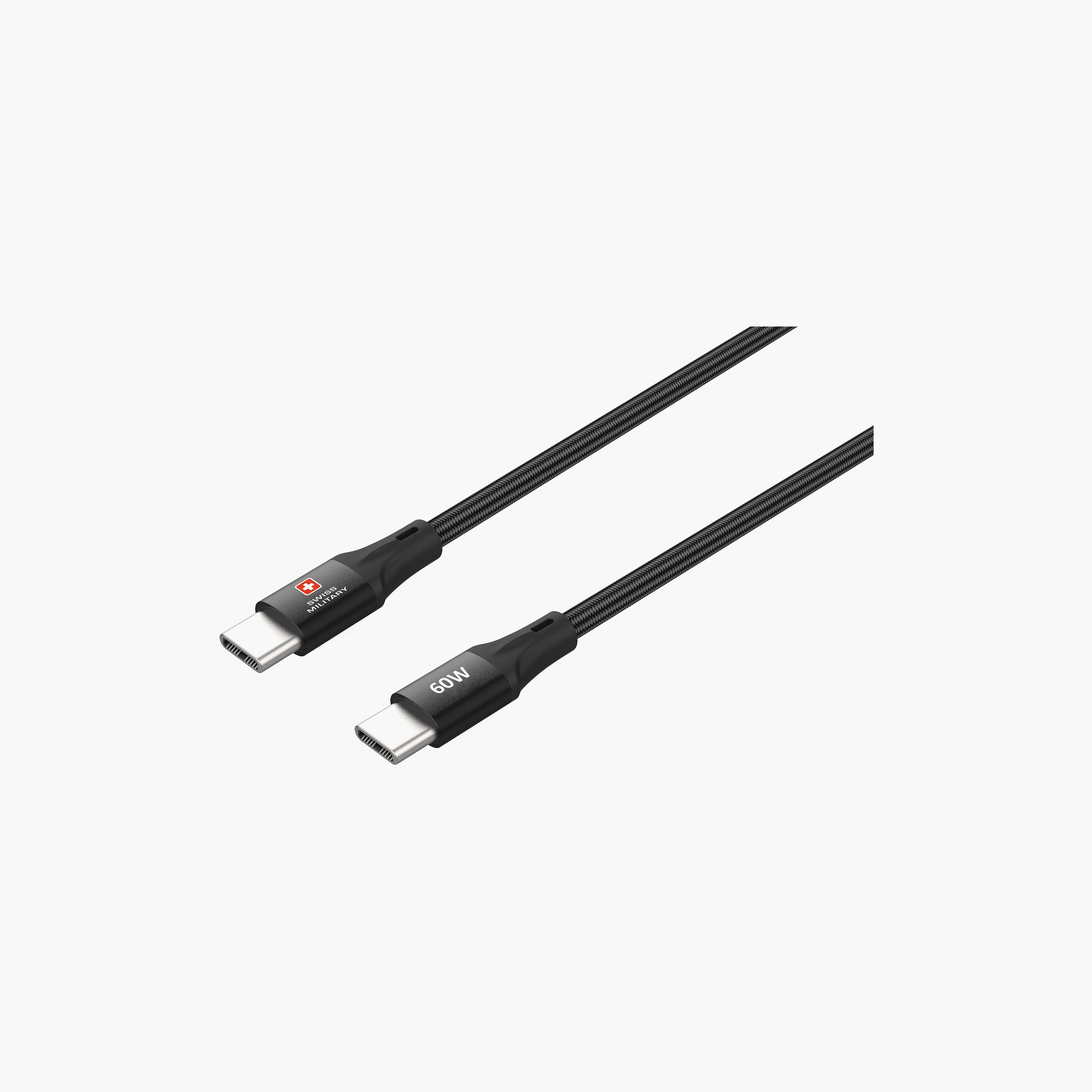 Swiss Military SM 60W USB-C to USB-C Cable Black Premium Braided 2m-electronics-accessories-mobileaccesories-image-2