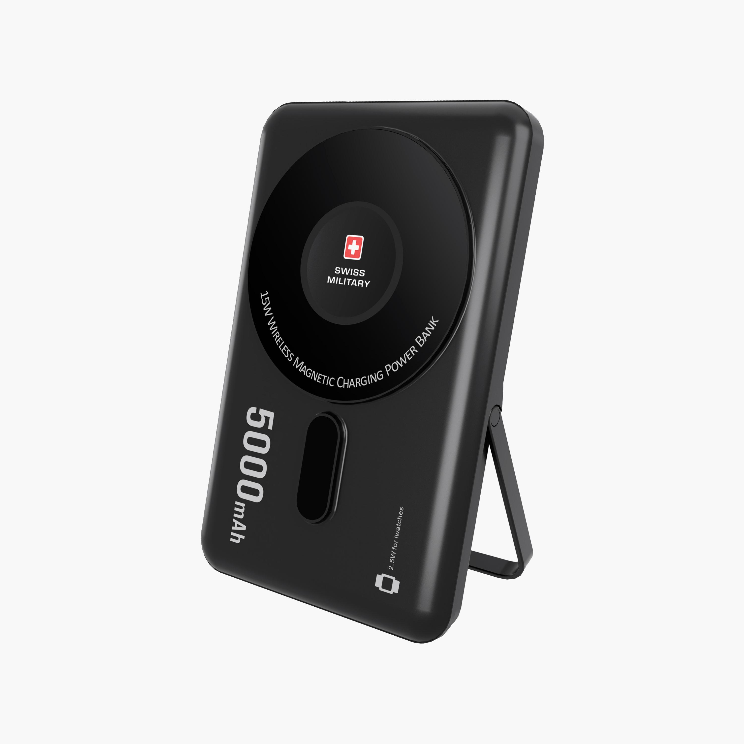 Swiss Military Magnetic 3in1 Cardholder Power Bank 5000mAh Black | SM-PB-3IN1-MSAFE-5K-CARD-BLK-electronics-accessories-mobileaccesories-image-4