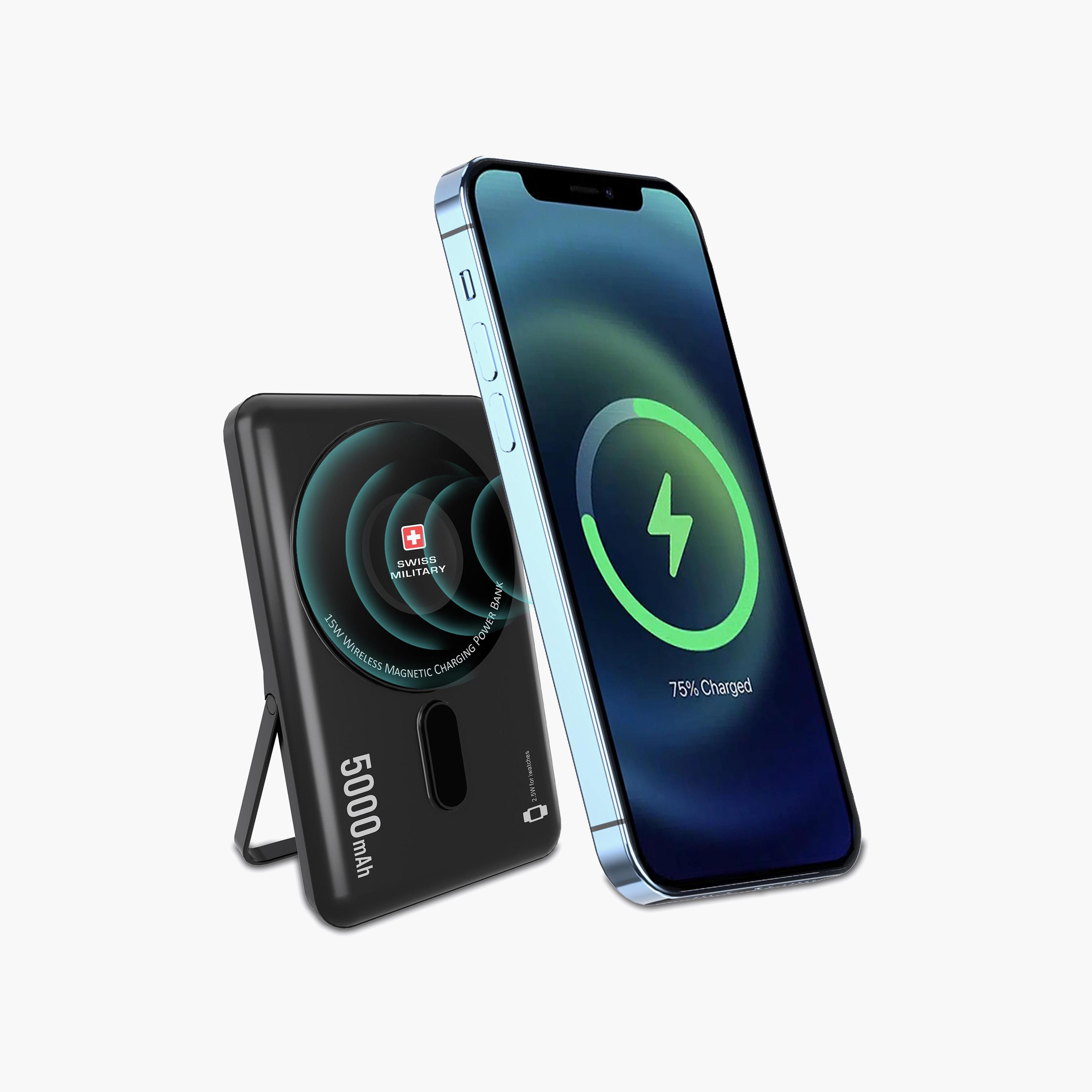 Swiss Military Magnetic 3 in 1 Cardholder Power Bank 5000mAh Brown | SM-PB-3IN1-MSAFE-5K-CARD-BRN-electronics-accessories-mobileaccesories-image-3