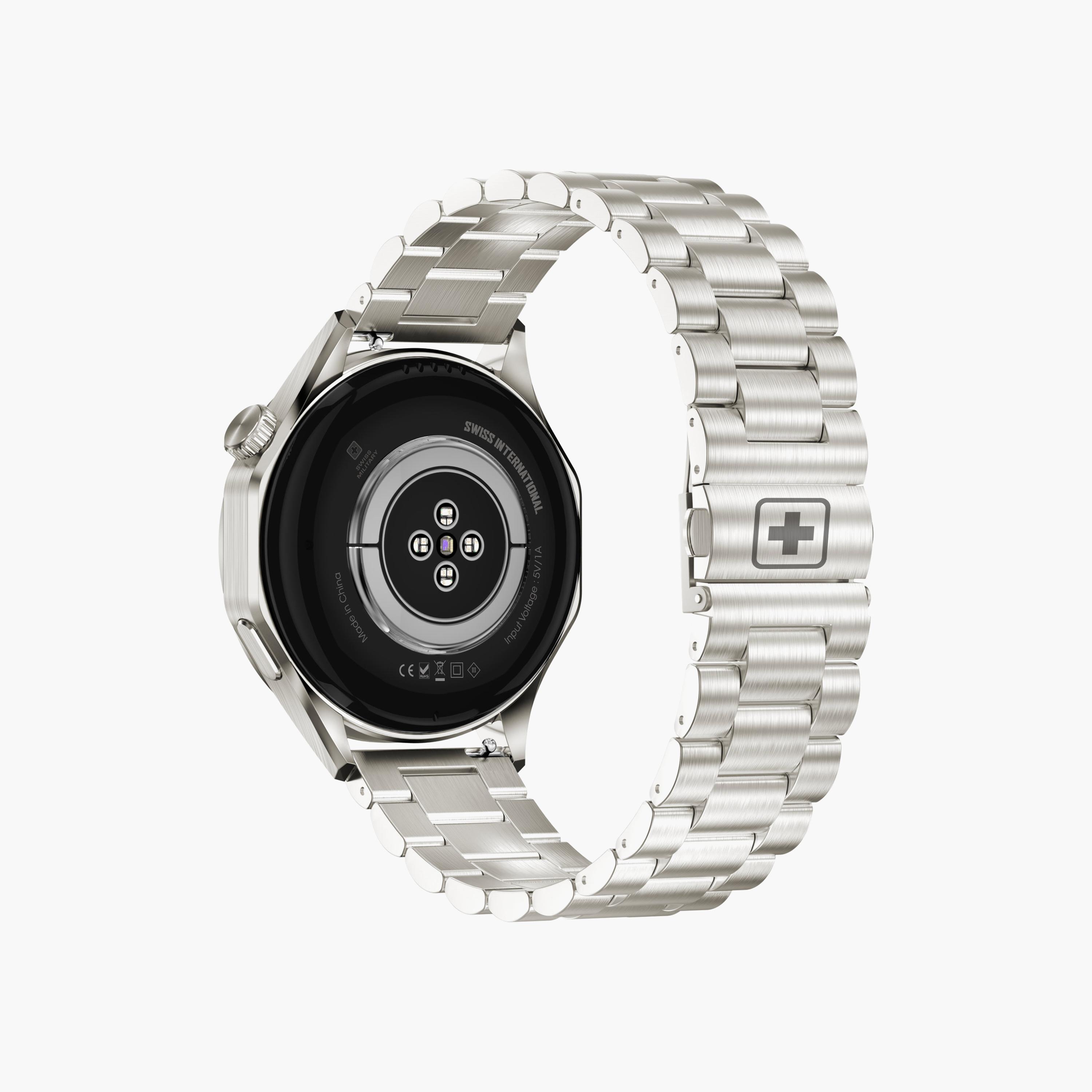 Swiss Military Smartwatch Gold Frame Metal Strap | SM-WCH-INTL-GLDFGMS-men-watchesandjewellery-watches-image-4