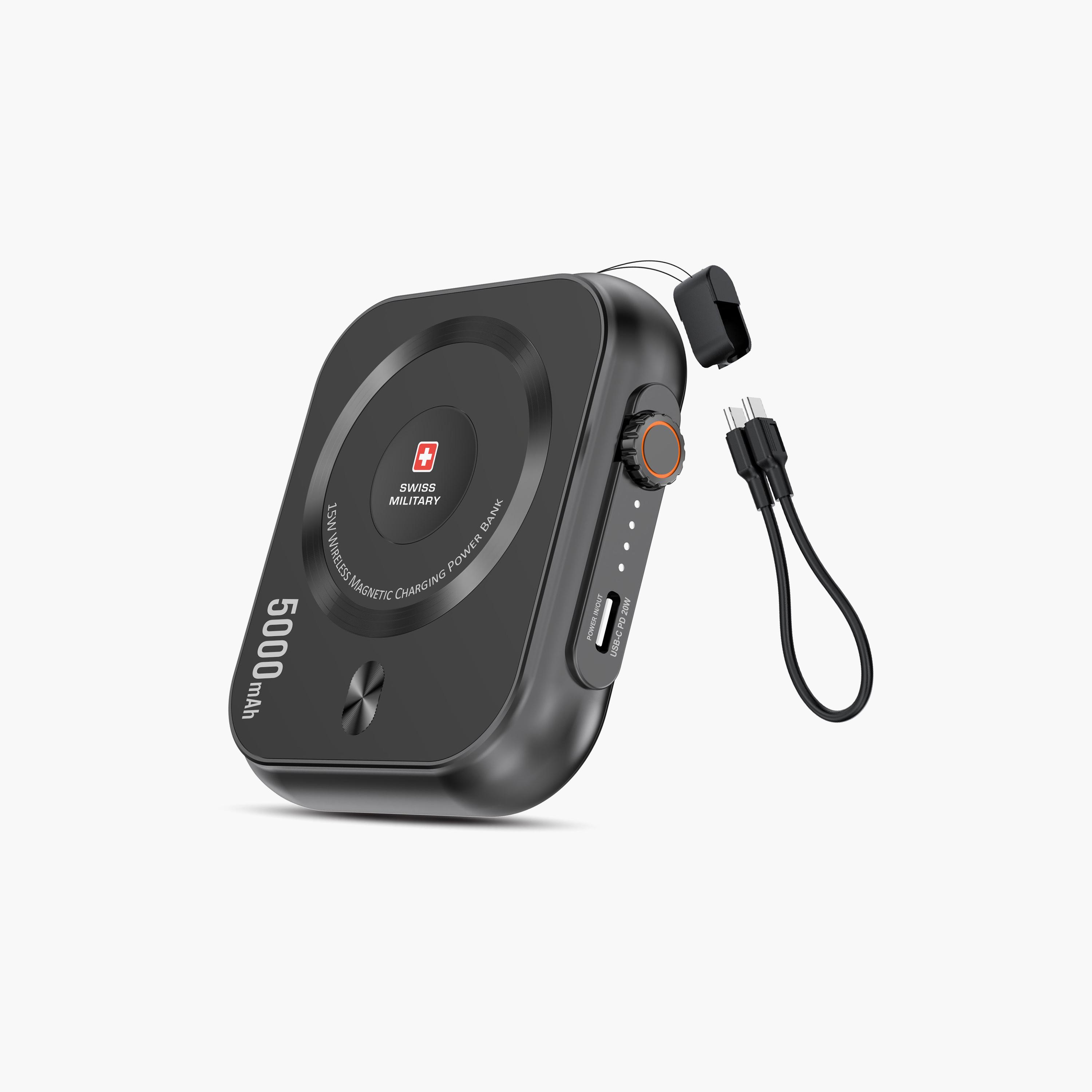 Swiss Military Magnetic Charging 3 in 1 Power Bank 5000mAh Black | SM-WL-3IN1-MAGCHARGE-5K-BLK-electronics-accessories-mobileaccesories-image-3