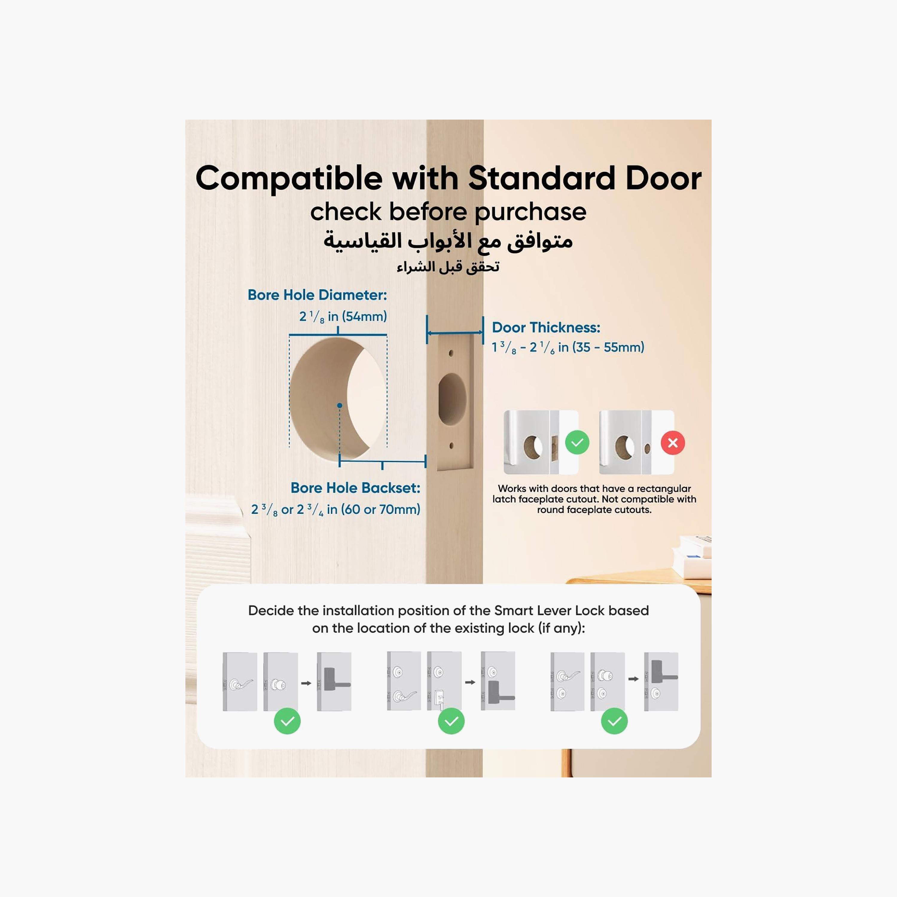 Eufy Smart Lever Lock C33 Black | T85L0111-electronics-accessories-computeraccesories-image-2