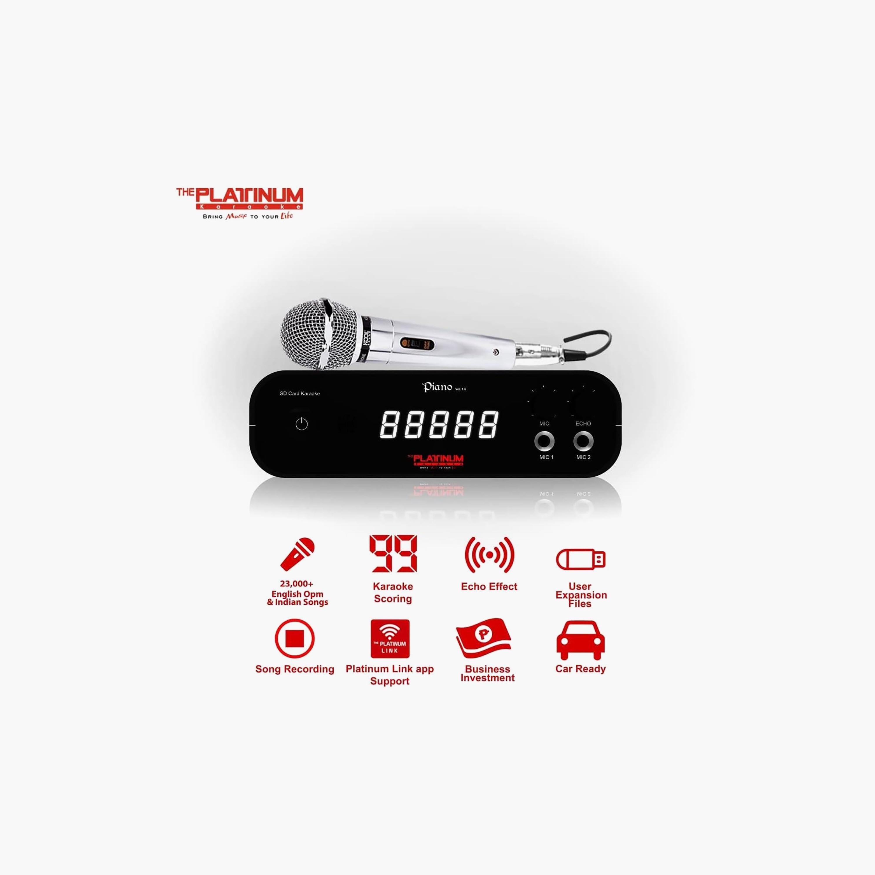 مجموعة جهاز كاريوكي بلاتينيوم مع ميكروفون سلكي واحد | TANGO-electronics-speakers-image-3
