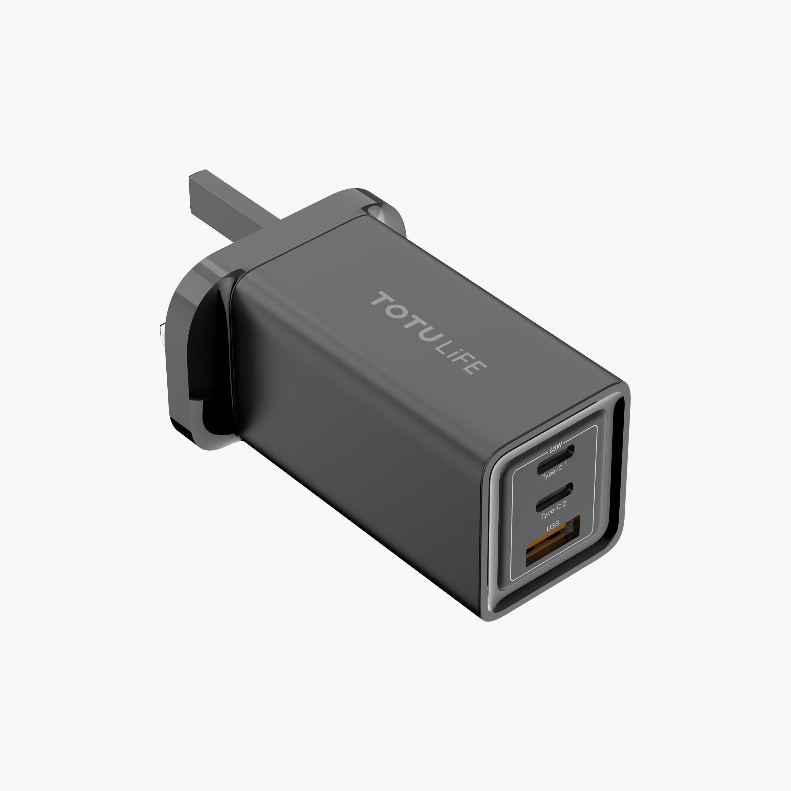 Totudesign Pure Series GaN PD 65W Wall Charger Black | T-CHPURGANBK-electronics-accessories-mobileaccesories-image-2