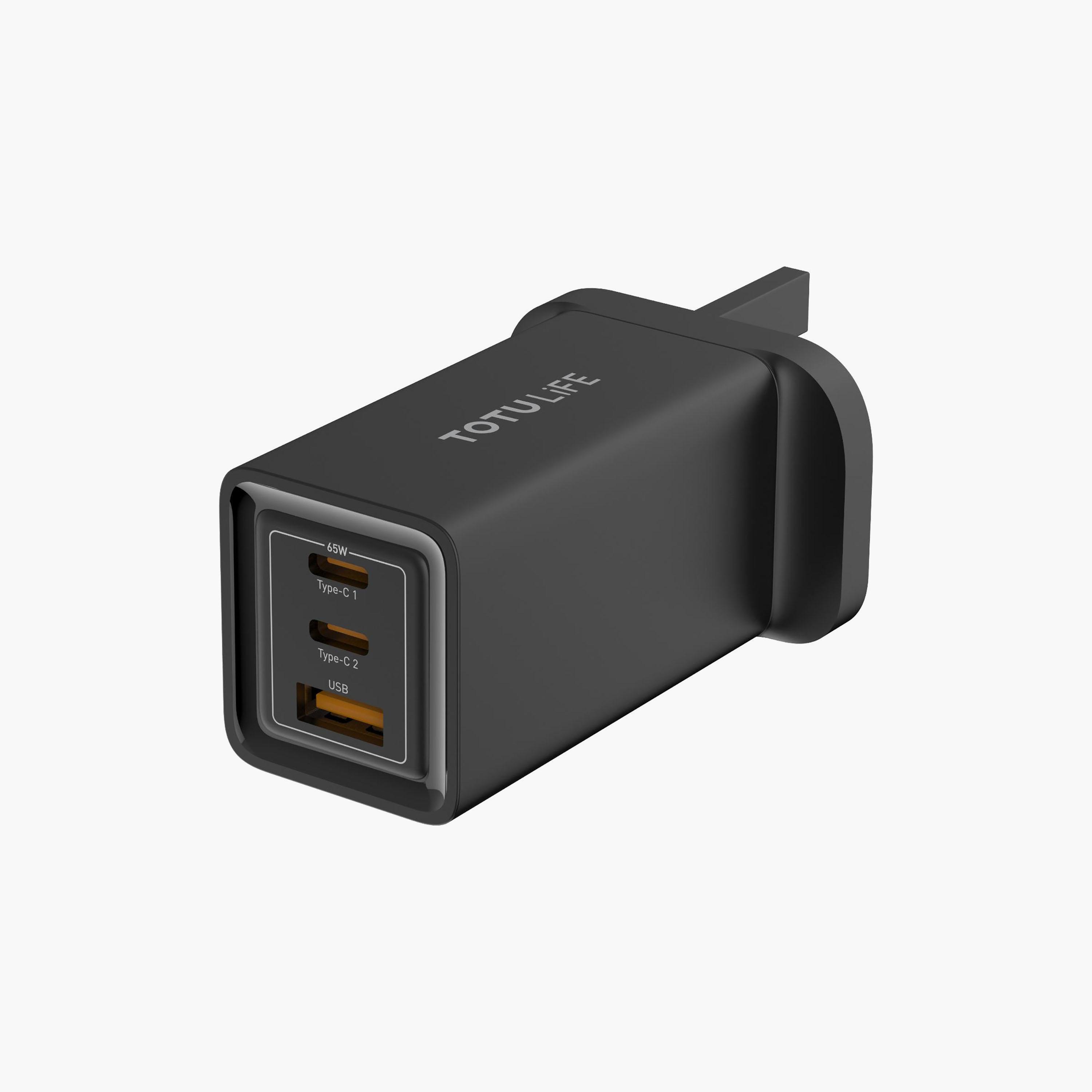 Totudesign Pure Series GaN PD 65W Wall Charger Black | T-CHPURGANBK-electronics-accessories-mobileaccesories-image-3