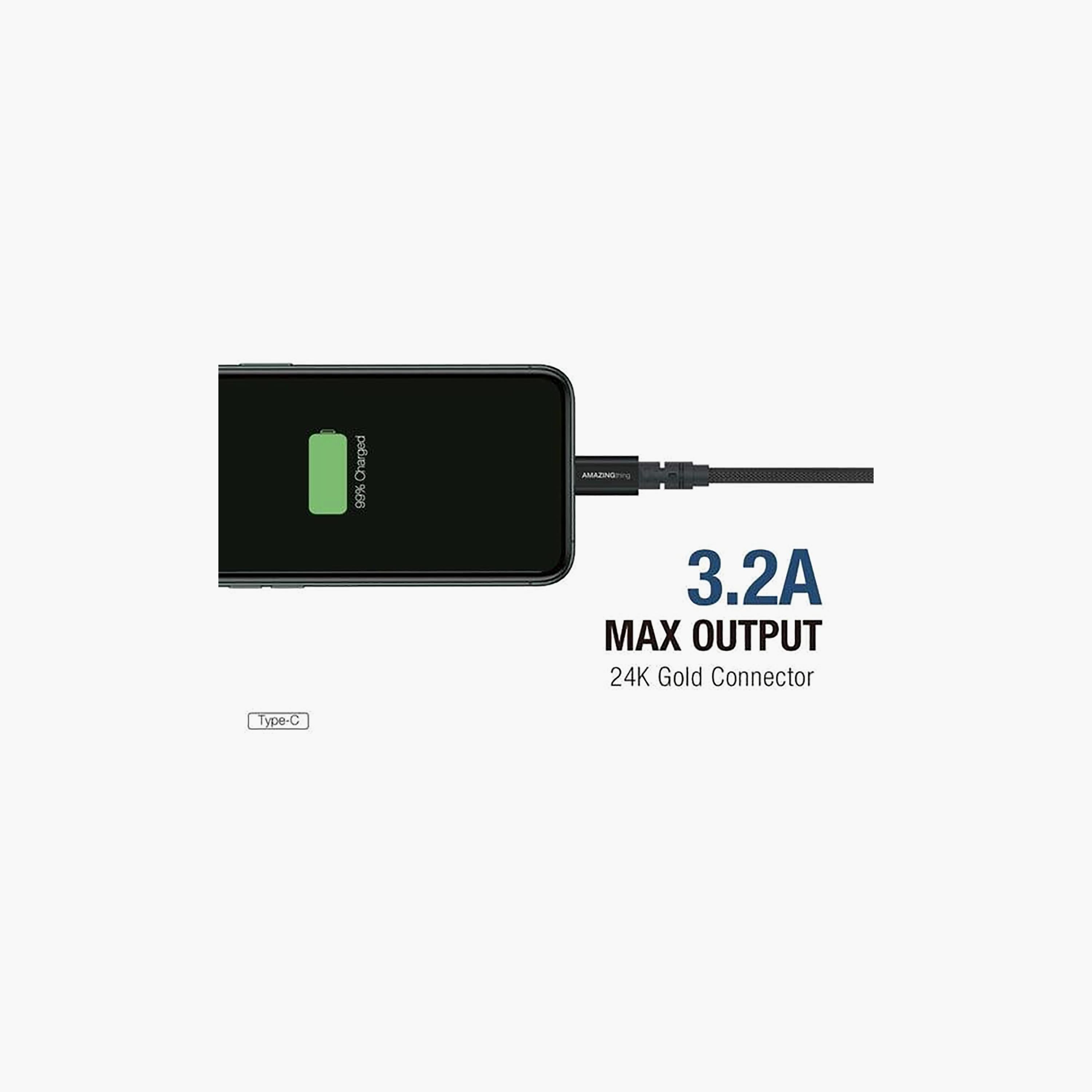 Amazing Thing Powermax Plus USB-A to USB-C Cable 2.1m Black | TCPMP002MBK-electronics-accessories-mobileaccesories-image-2