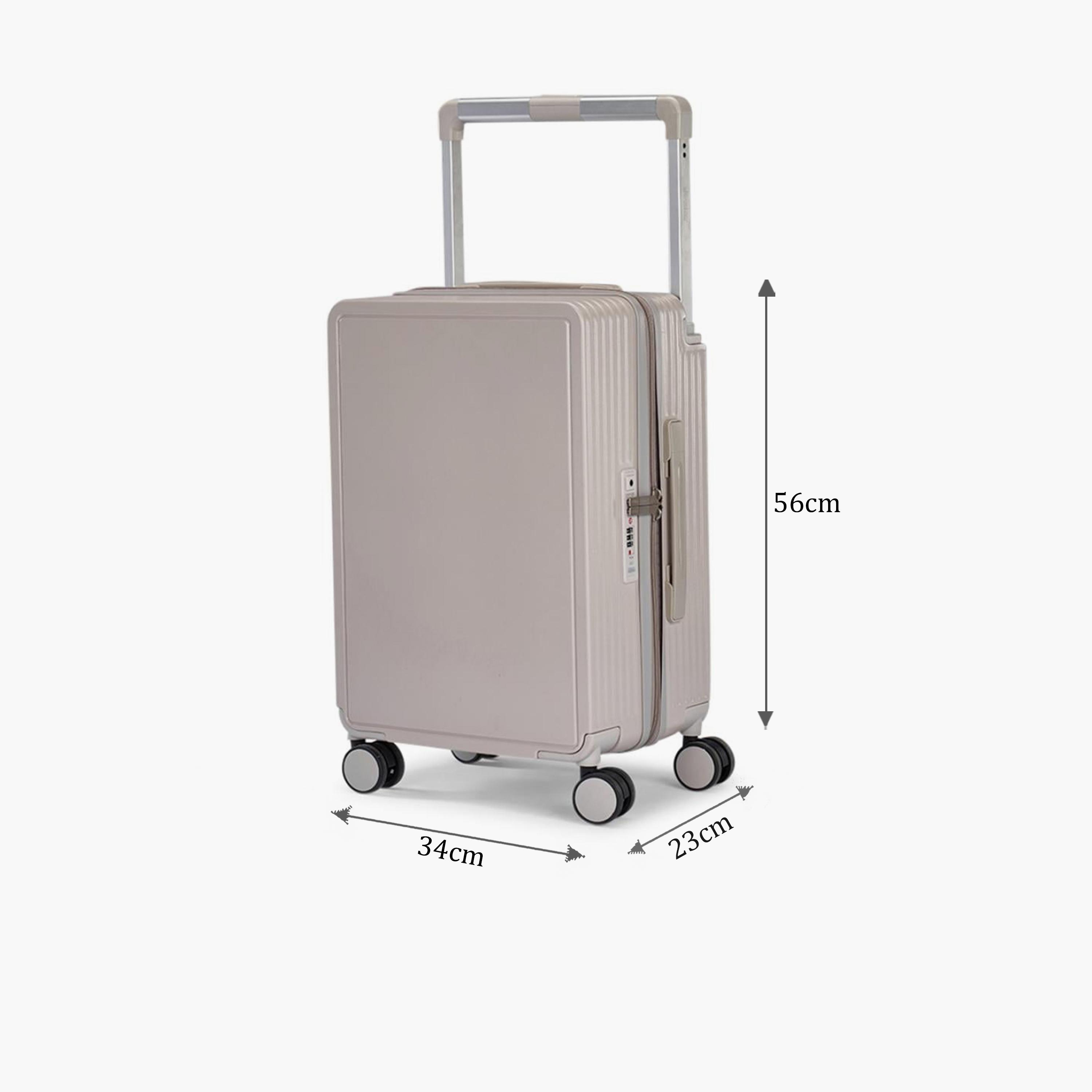 Limra Elegant 56 CM Small Cabin Polycarbonate with ABS Hard-Sided 4-Wheeler Spinner Trolley Bag with 3-Digit Number Lock-travel-luggagesandbags-luggage-image-2