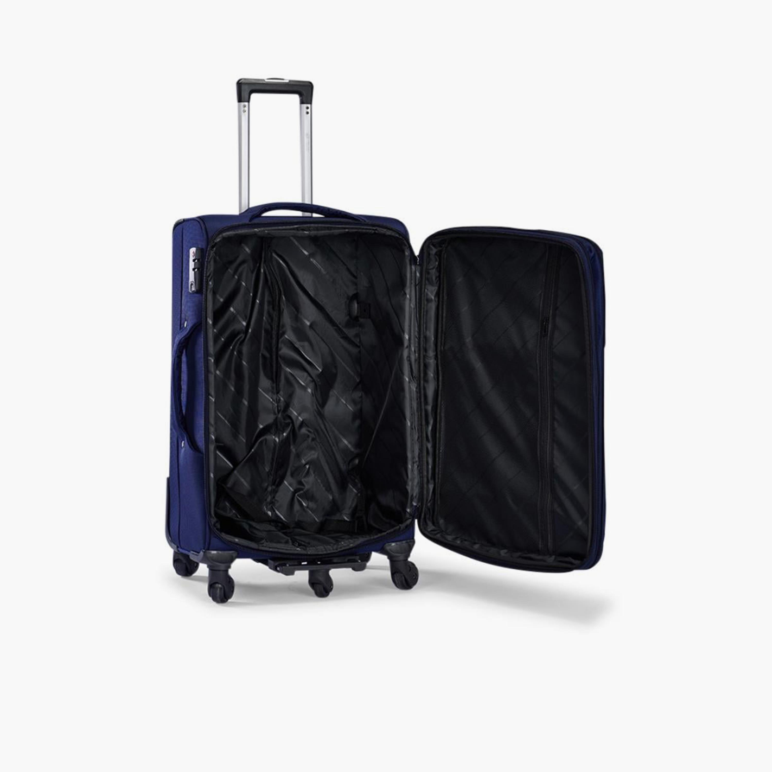 Limra Premium Set of 3 Polyester Soft-Sided 5-Wheeler Spinner Trolley Bags with 3-Digit Number Lock-travel-luggagesandbags-luggage-image-1