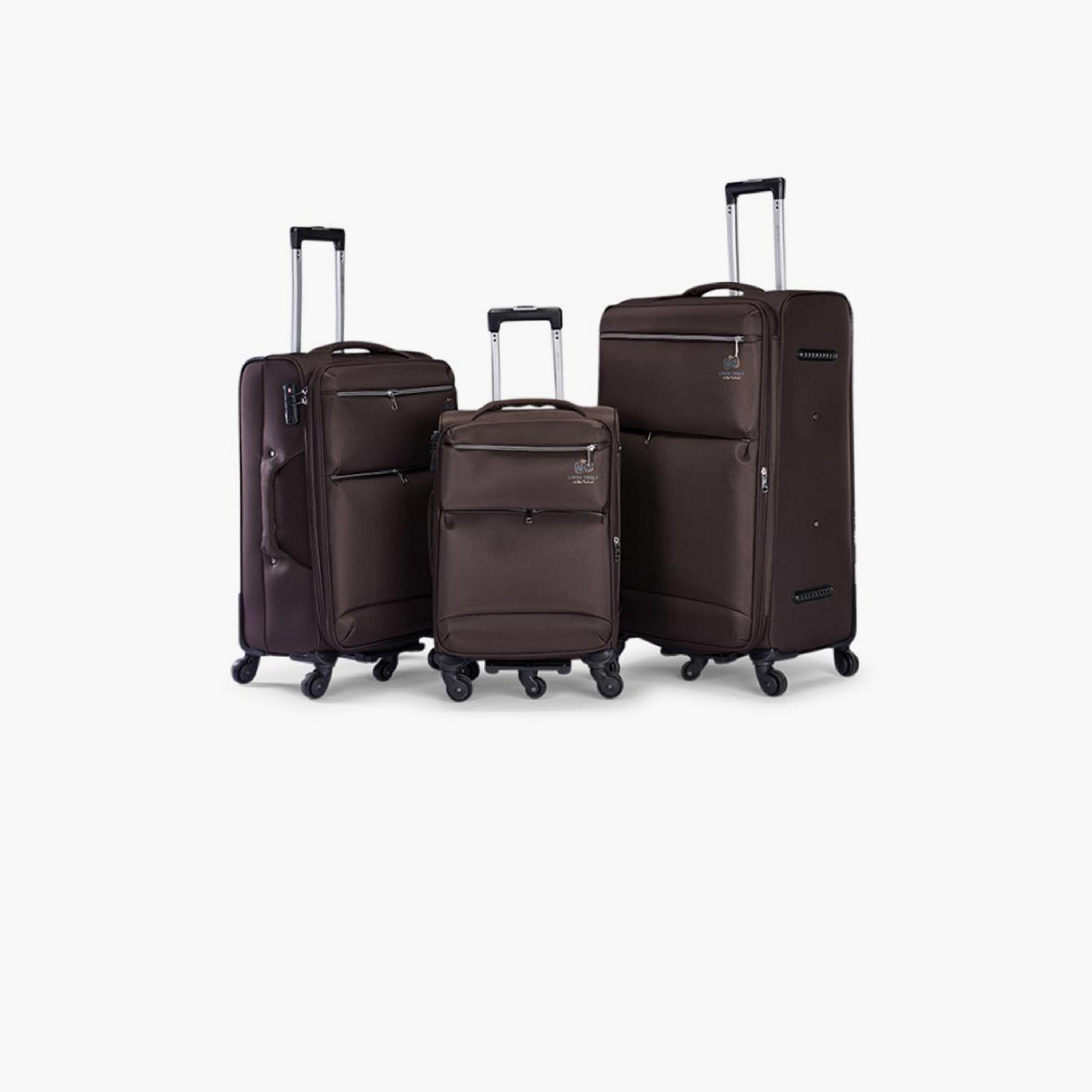 Limra Premium Set of 3 Polyester Soft-Sided 5-Wheeler Spinner Trolley Bags with 3-Digit Number Lock-travel-luggagesandbags-luggage-image-1