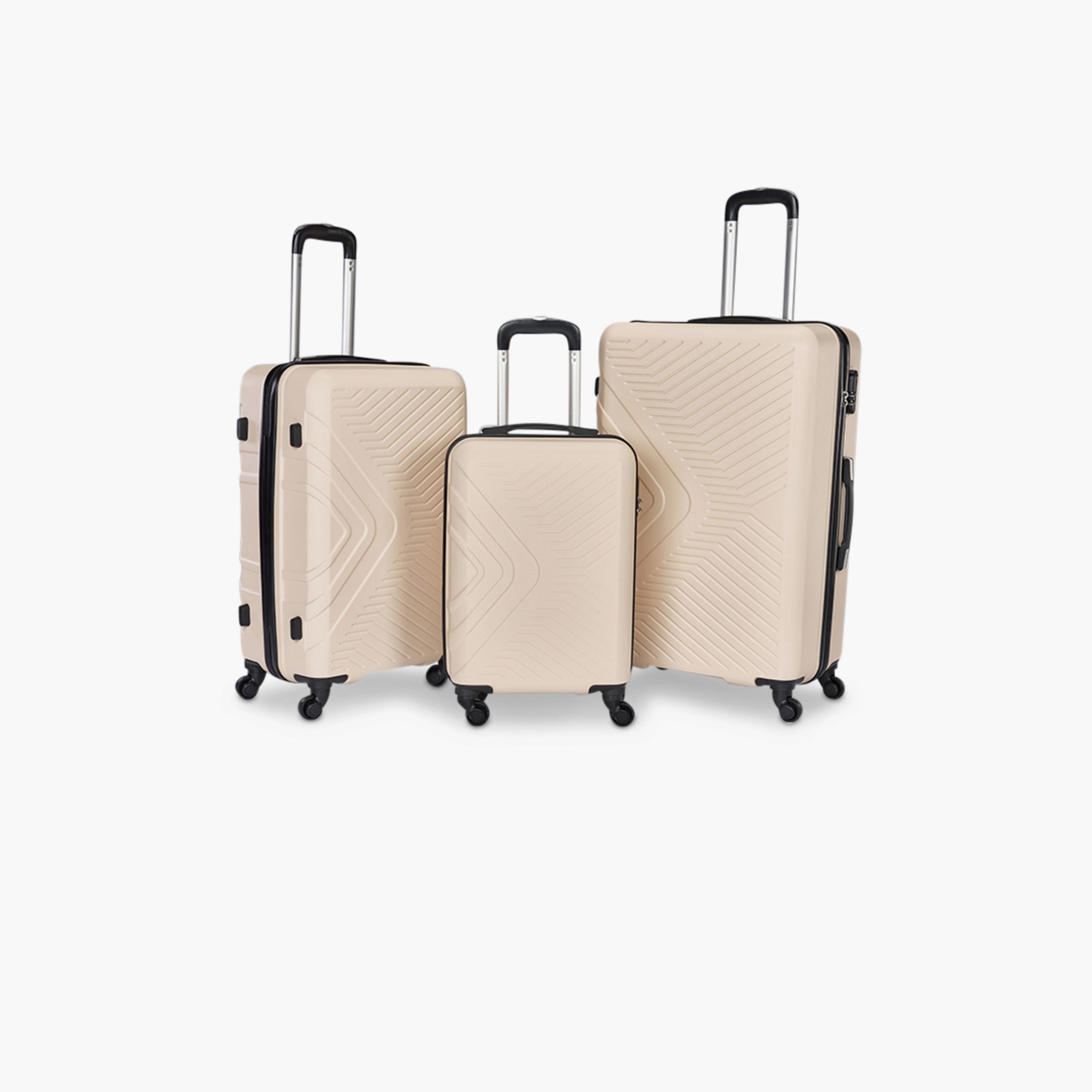 Limra Premium Set of 3 ABS Hard-Sided 4-Wheeler Spinner Trolley Bags with 3-Digit Number Lock-travel-luggagesandbags-luggage-image-1