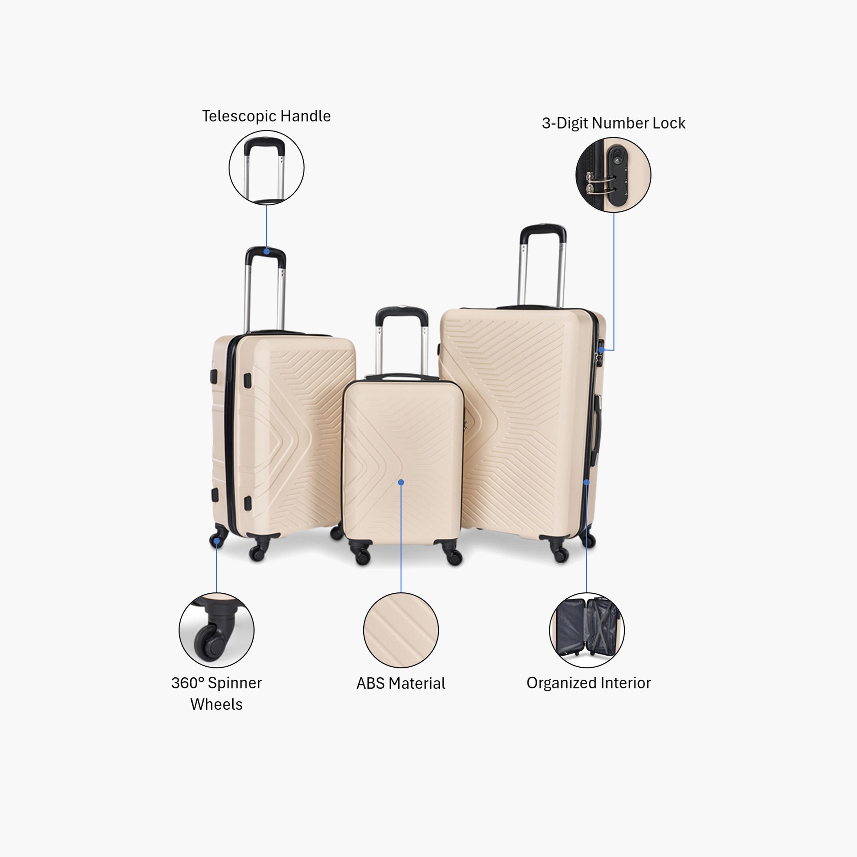 Limra Premium Set of 3 ABS Hard-Sided 4-Wheeler Spinner Trolley Bags with 3-Digit Number Lock-travel-luggagesandbags-luggage-image-2
