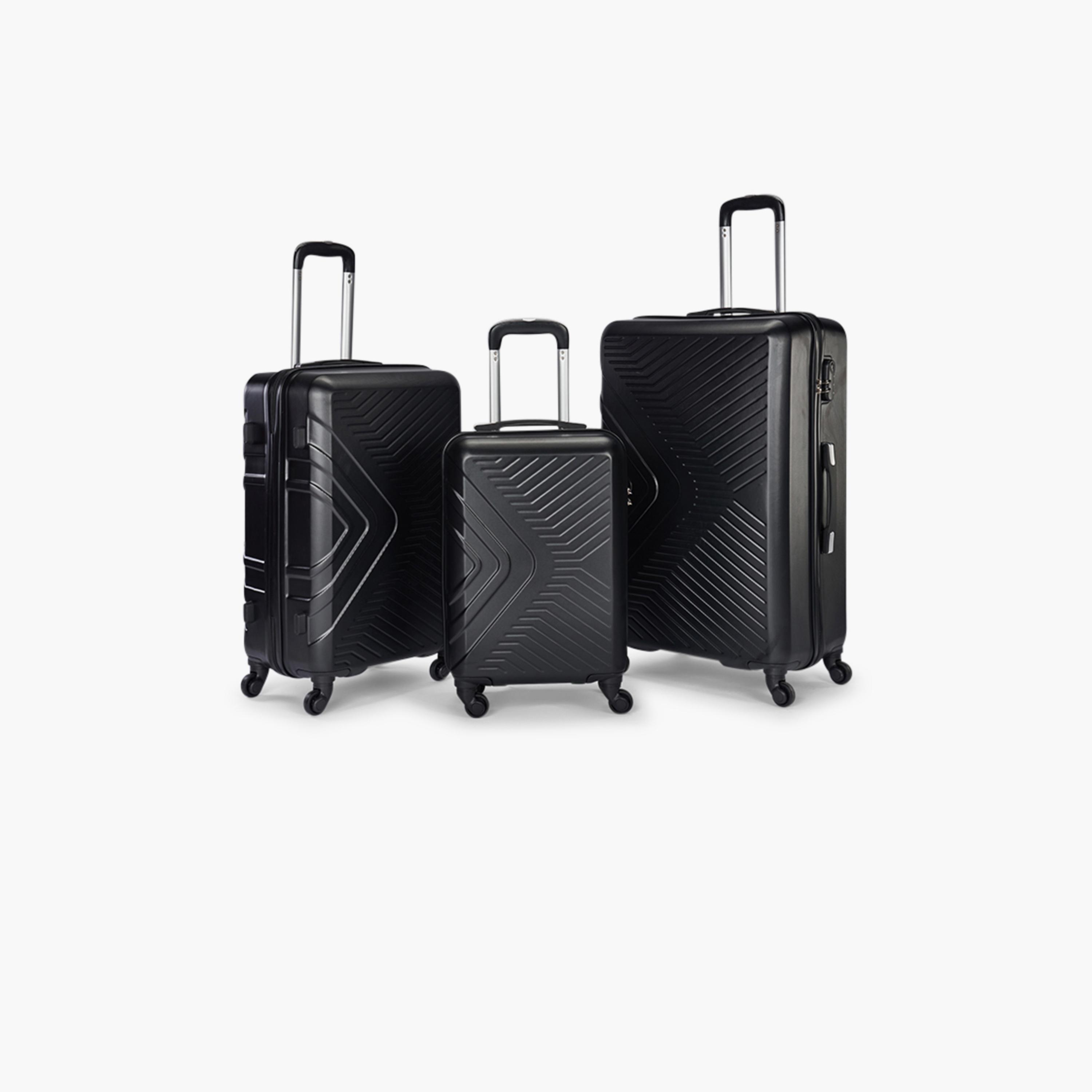 Limra Premium Set of 3 ABS Hard-Sided 4-Wheeler Spinner Trolley Bags with 3-Digit Number Lock-travel-luggagesandbags-luggage-image-1