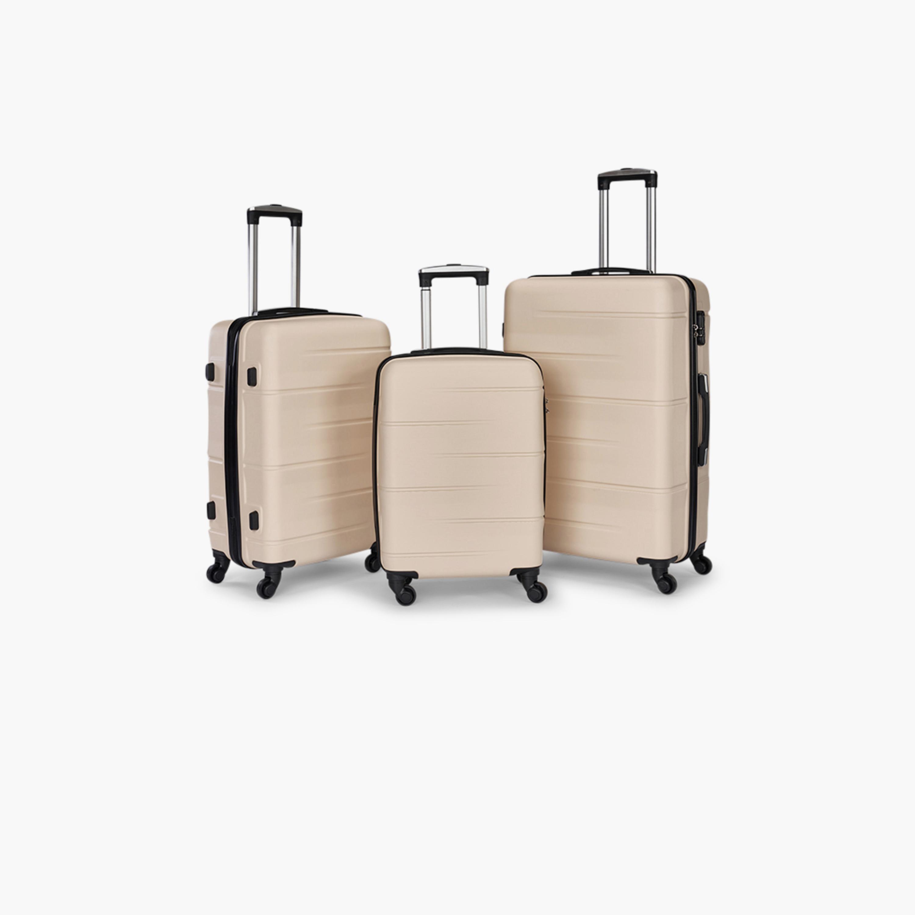Limra Premium Set of 3 ABS Hard-Sided 4-Wheeler Spinner Trolley Bags with 3-Digit Number Lock-travel-luggagesandbags-luggage-image-1