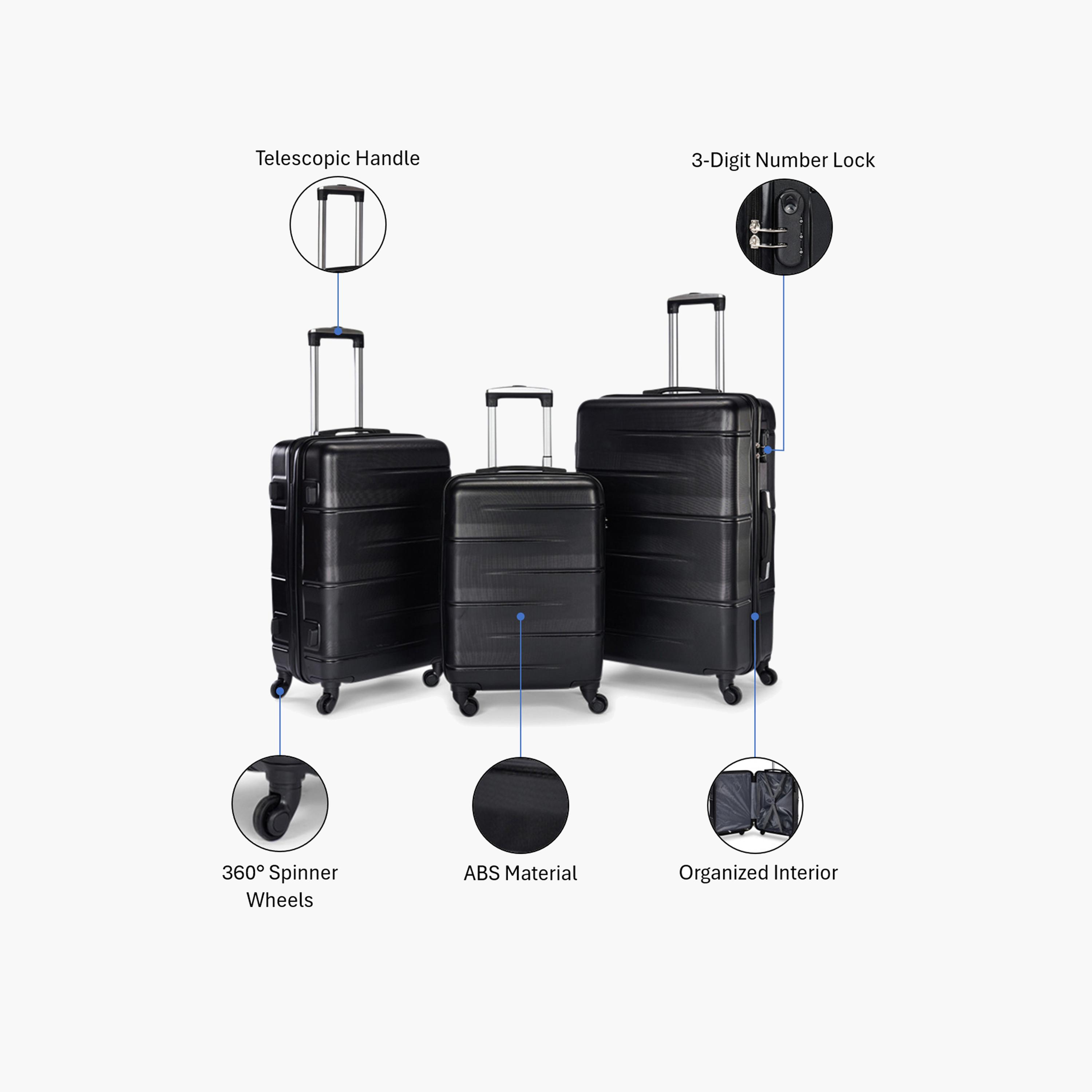 Limra Premium Set of 3 ABS Hard-Sided 4-Wheeler Spinner Trolley Bags with 3-Digit Number Lock-travel-luggagesandbags-luggage-image-2