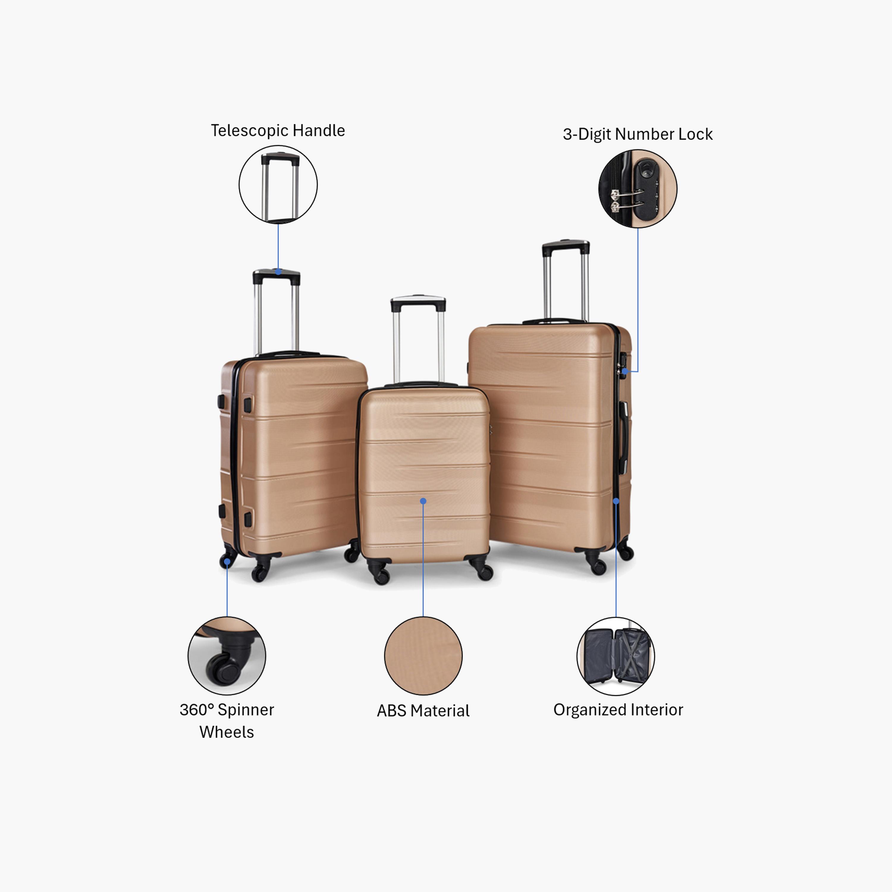 Limra Premium Set of 3 ABS Hard-Sided 4-Wheeler Spinner Trolley Bags with 3-Digit Number Lock-travel-luggagesandbags-luggage-image-2
