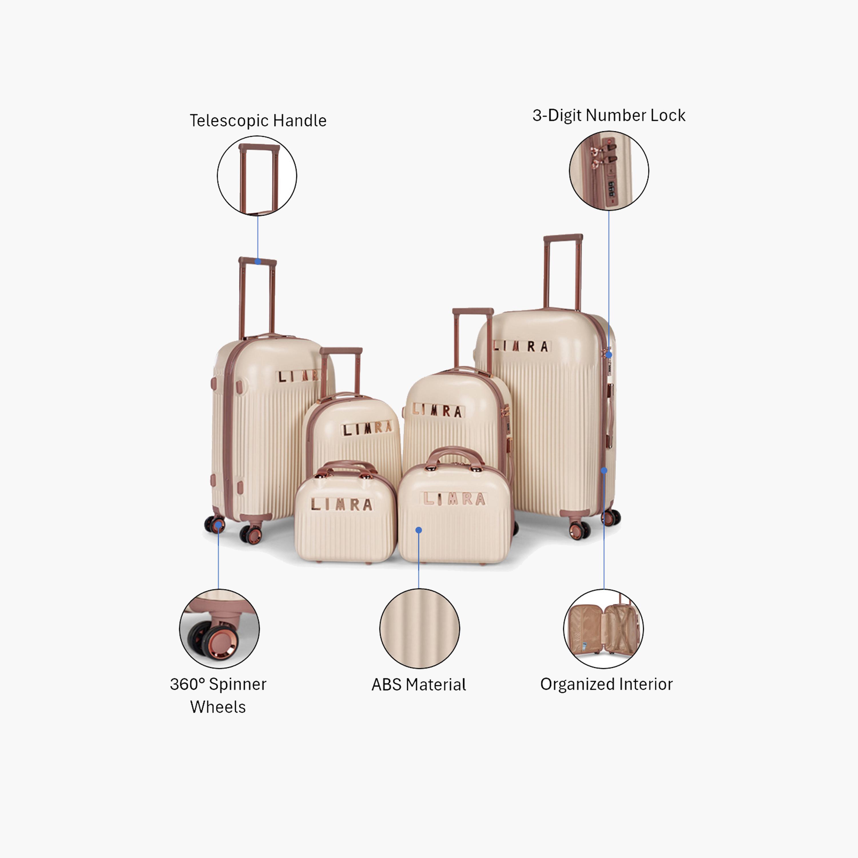 Limra Premium Set of 6 ABS Hard-Sided 4-Wheeler Spinner Trolley Bags with 3-Digit Number Lock-travel-luggagesandbags-luggage-image-2