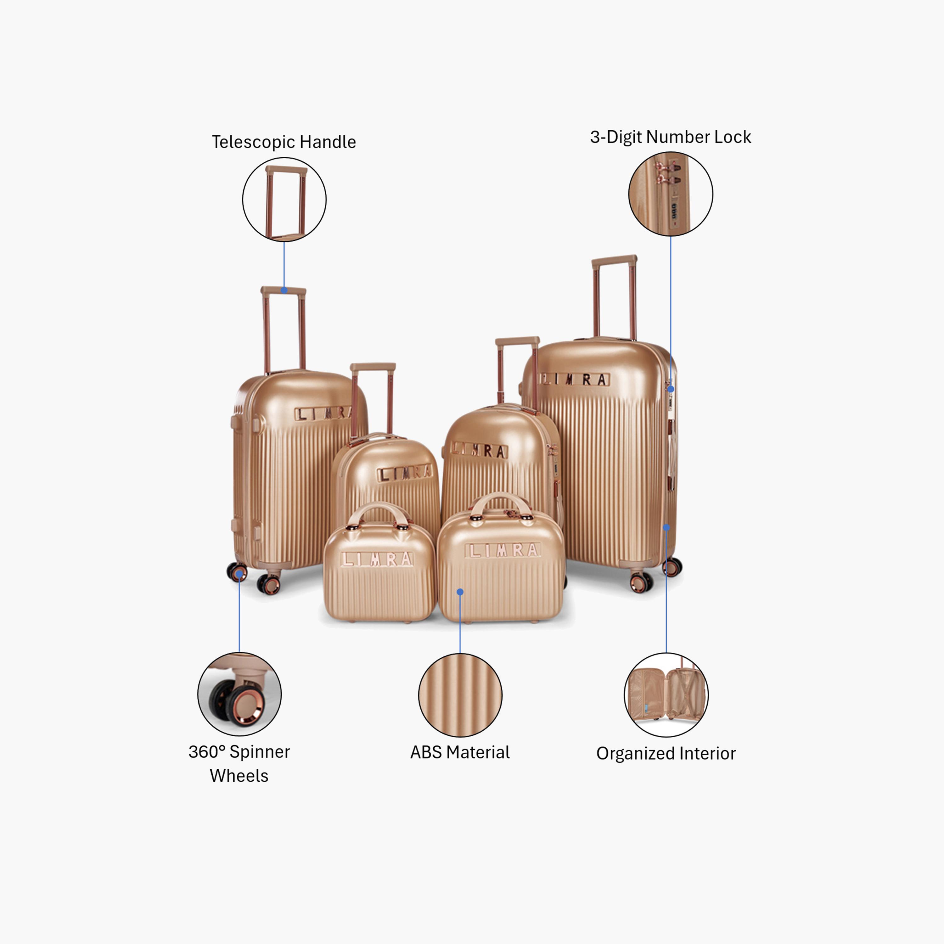 Limra Premium Set of 6 ABS Hard-Sided 4-Wheeler Spinner Trolley Bags with 3-Digit Number Lock-travel-luggagesandbags-luggage-image-2