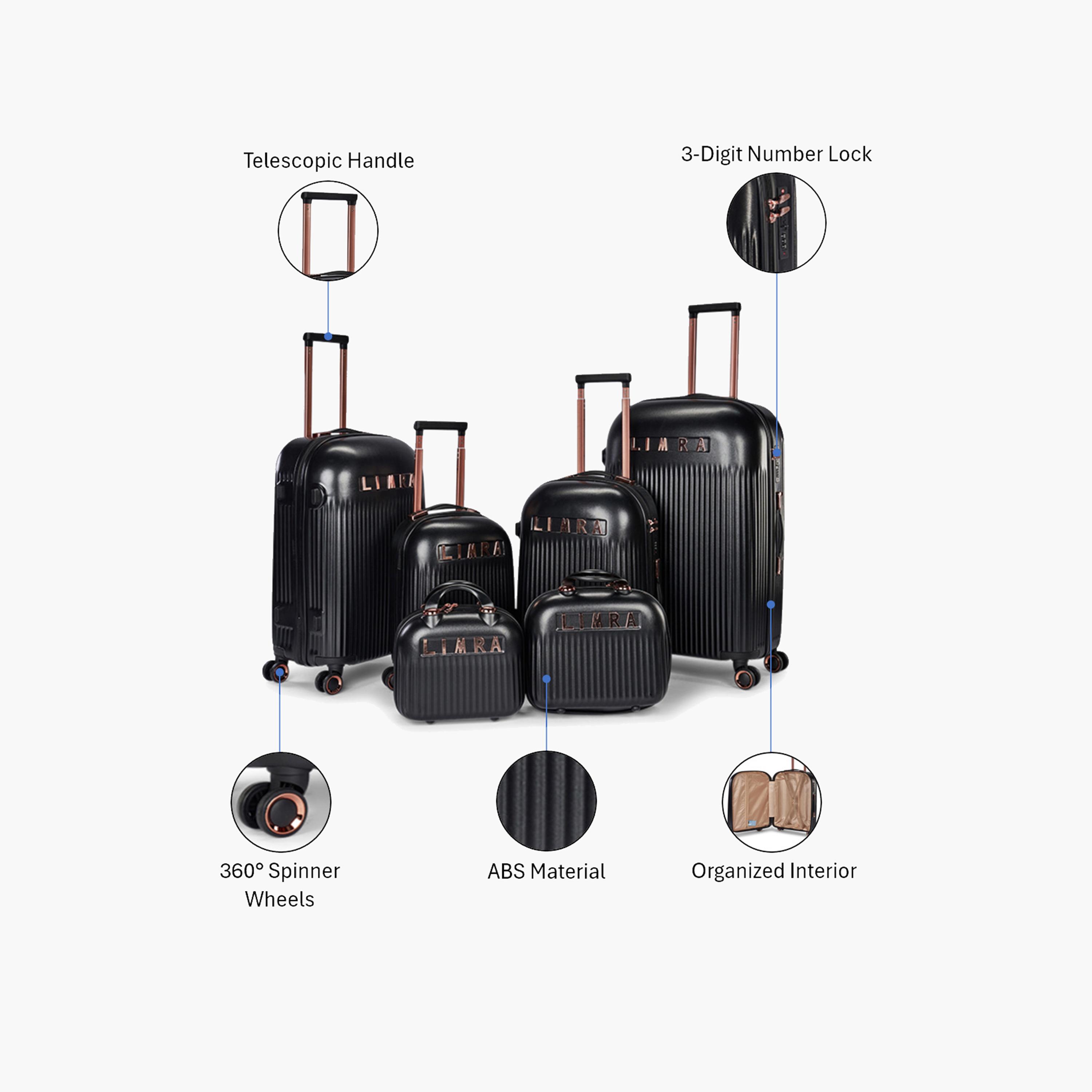 Limra Premium Set of 6 ABS Hard-Sided 4-Wheeler Spinner Trolley Bags with 3-Digit Number Lock-travel-luggagesandbags-luggage-image-2