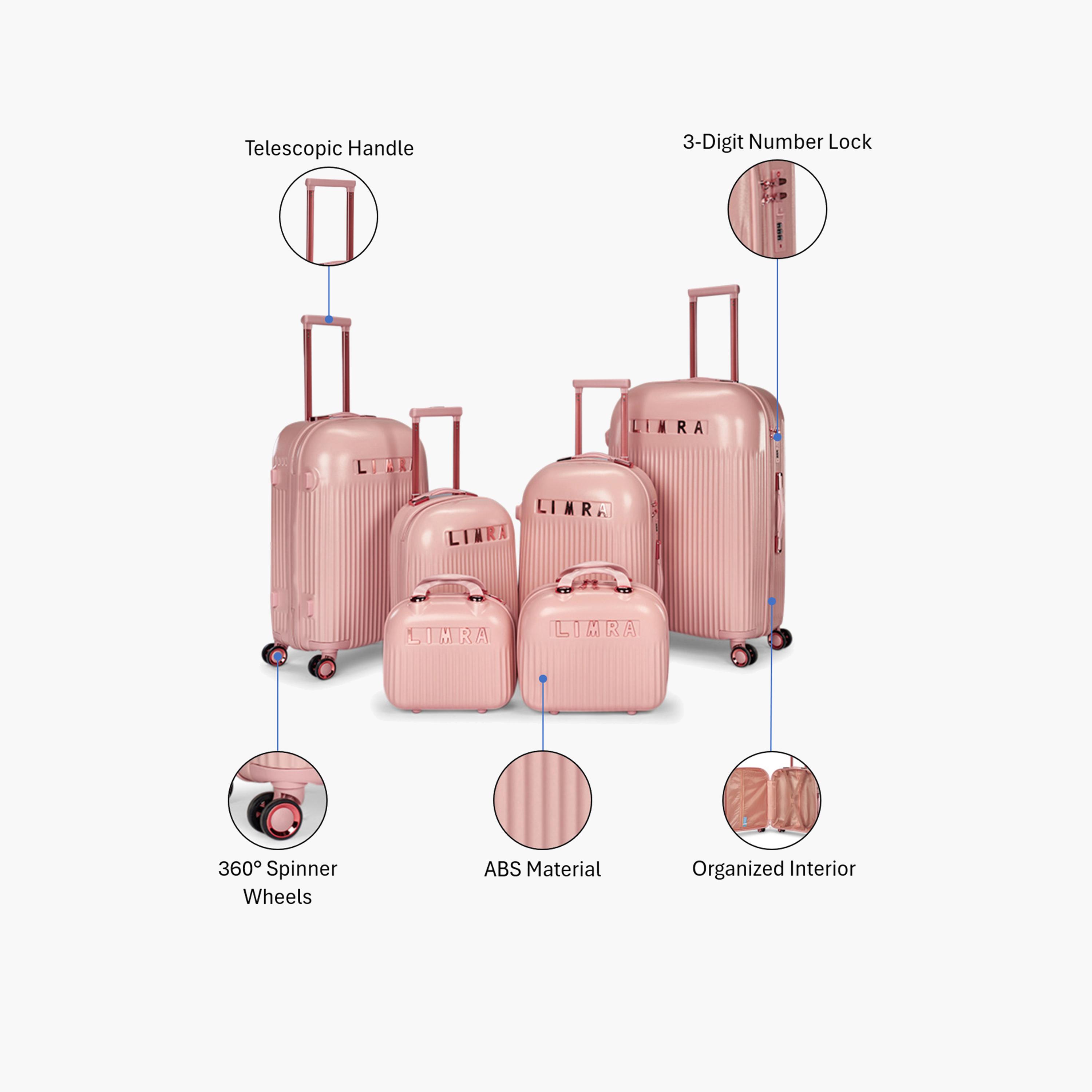 Limra Premium Set of 6 ABS Hard-Sided 4-Wheeler Spinner Trolley Bags with 3-Digit Number Lock-travel-luggagesandbags-luggage-image-2