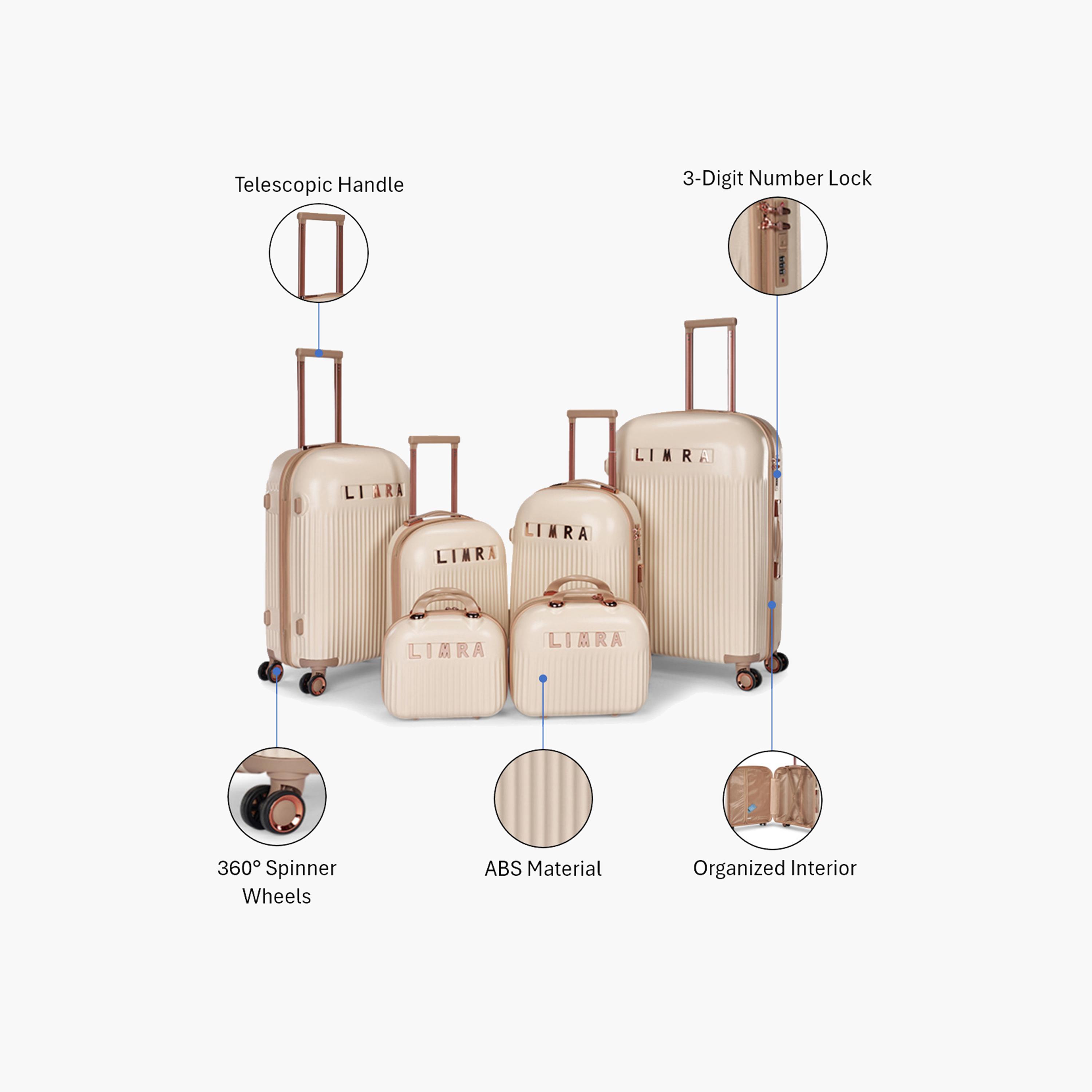 Limra Premium Set of 6 ABS Hard-Sided 4-Wheeler Spinner Trolley Bags with 3-Digit Number Lock-travel-luggagesandbags-luggage-image-2