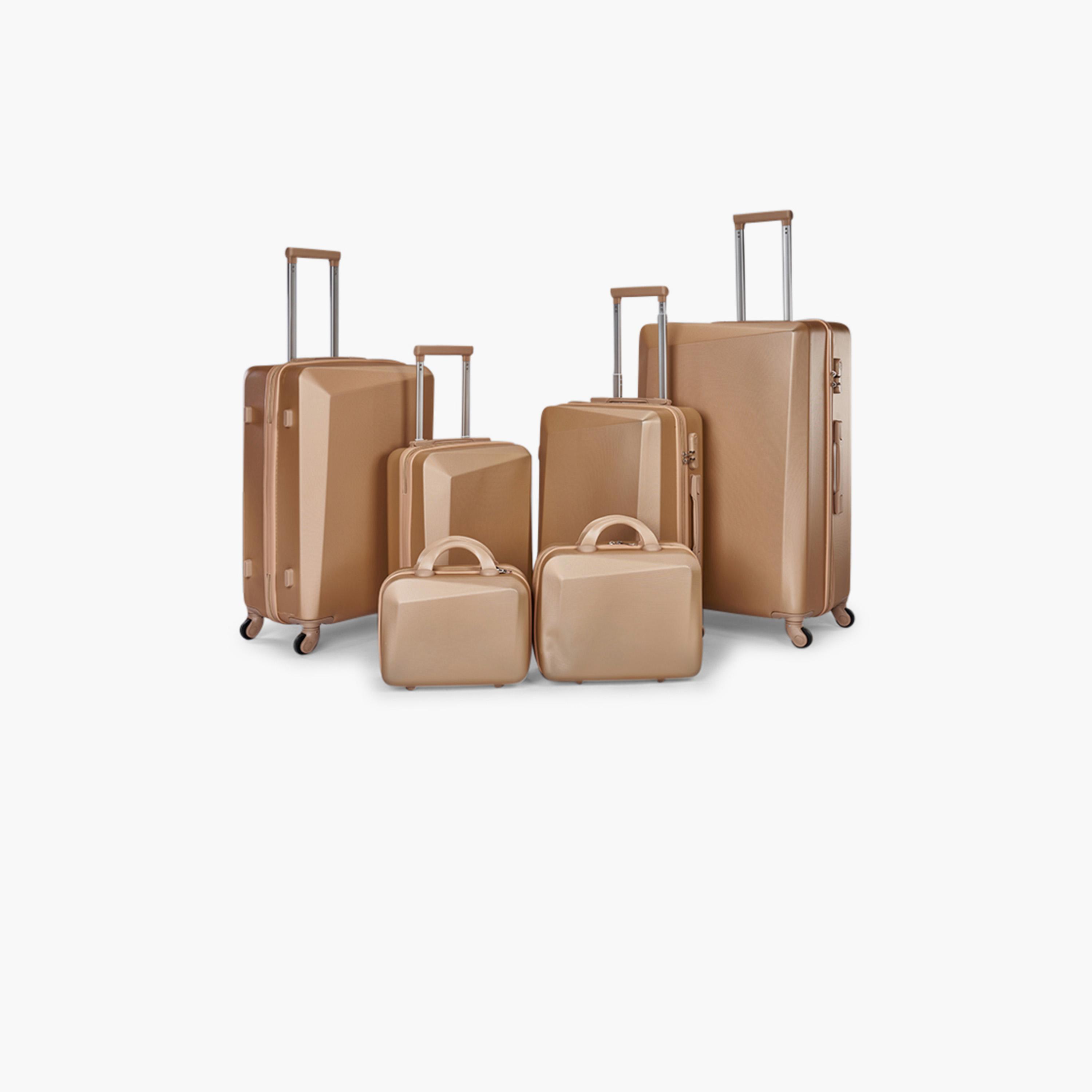 Limra Premium Set of 6 ABS Hard-Sided 4-Wheeler Spinner Trolley Bags with 3-Digit Number Lock-travel-luggagesandbags-luggage-image-1