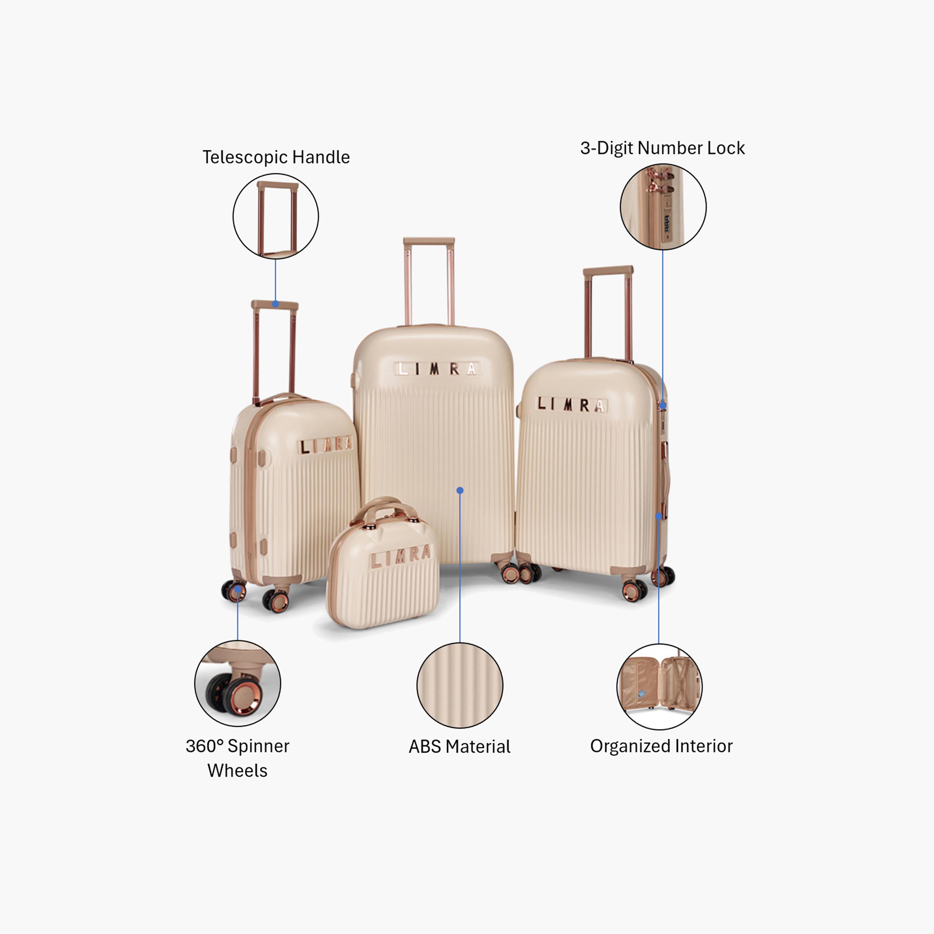 Limra Premium Set of 4 ABS Hard-Sided 4-Wheeler Spinner Trolley Bags with 3-Digit Number Lock-travel-luggagesandbags-luggage-image-2