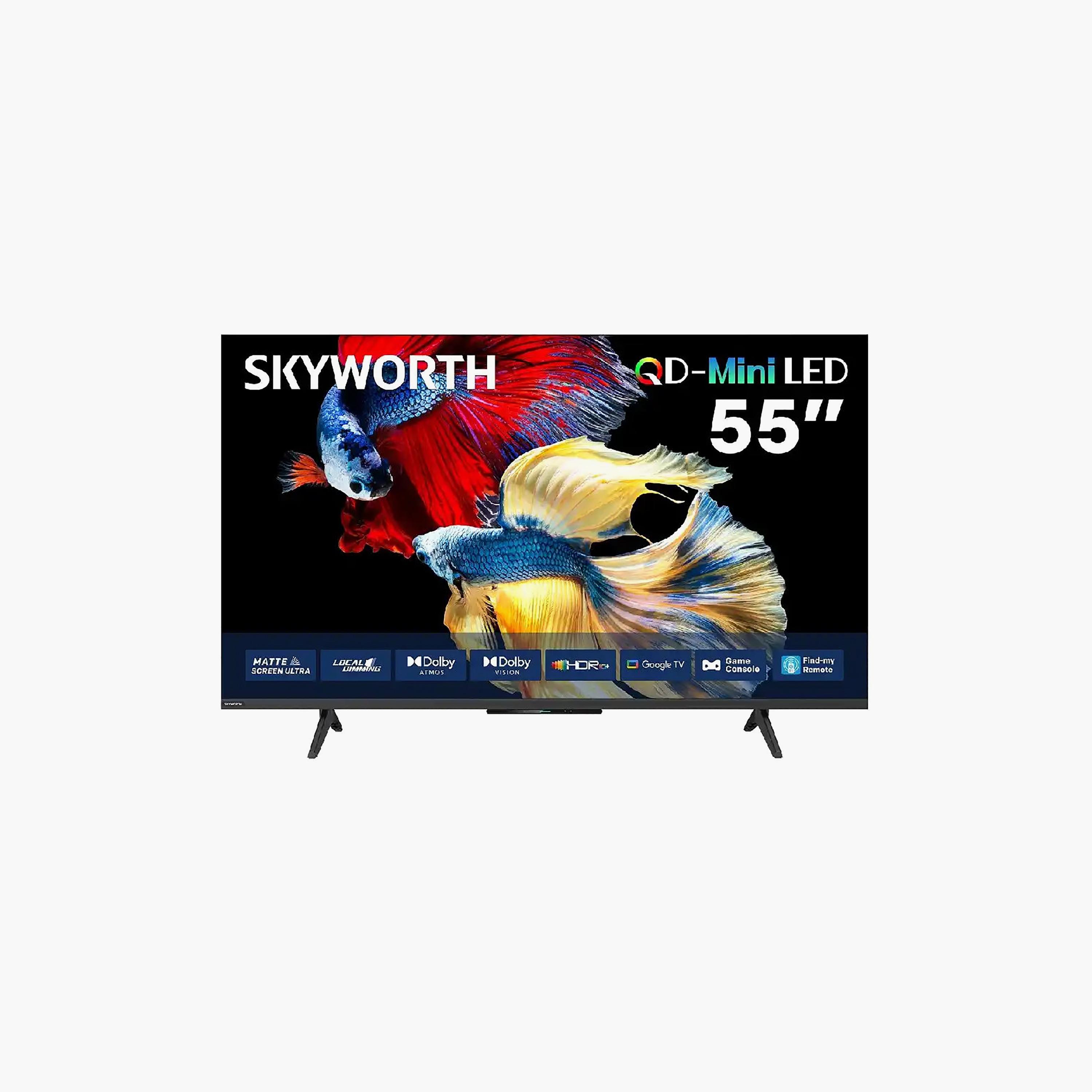 سكاي وورث 55" ذكي QD-Mini LED 4K WiFi ثنائي النطاق وضع الألعاب مساعد جوجل 2024 عالمي 55X6600H أسود-electronics-televisionandvideo-image-1