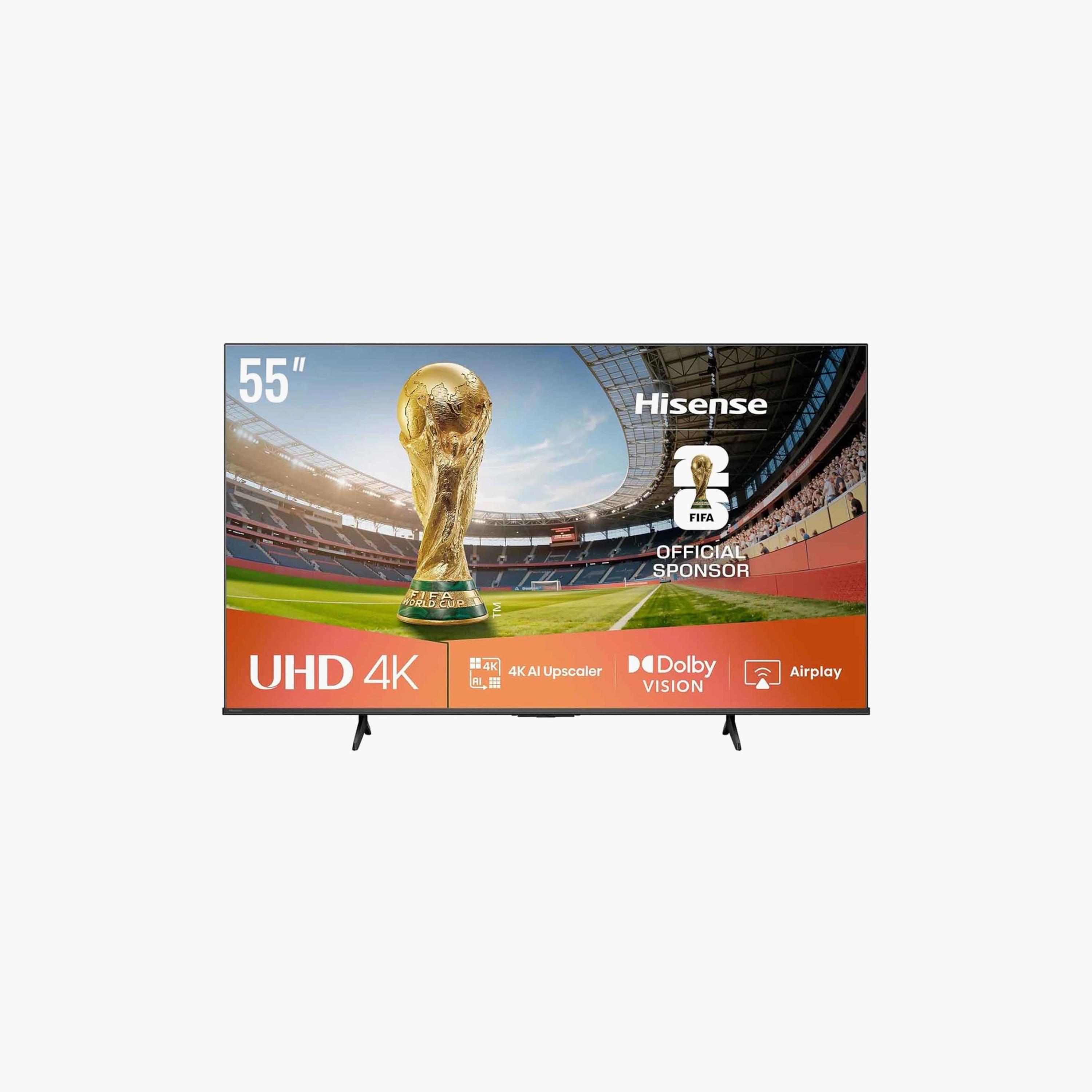 HISENSE 55 Inch E6Q LED 4K 4K AI Upscaler AI Smooth Motion Game Plus Smart TV (2024 - International) 55E6Q Black-electronics-televisionandvideo-image-1
