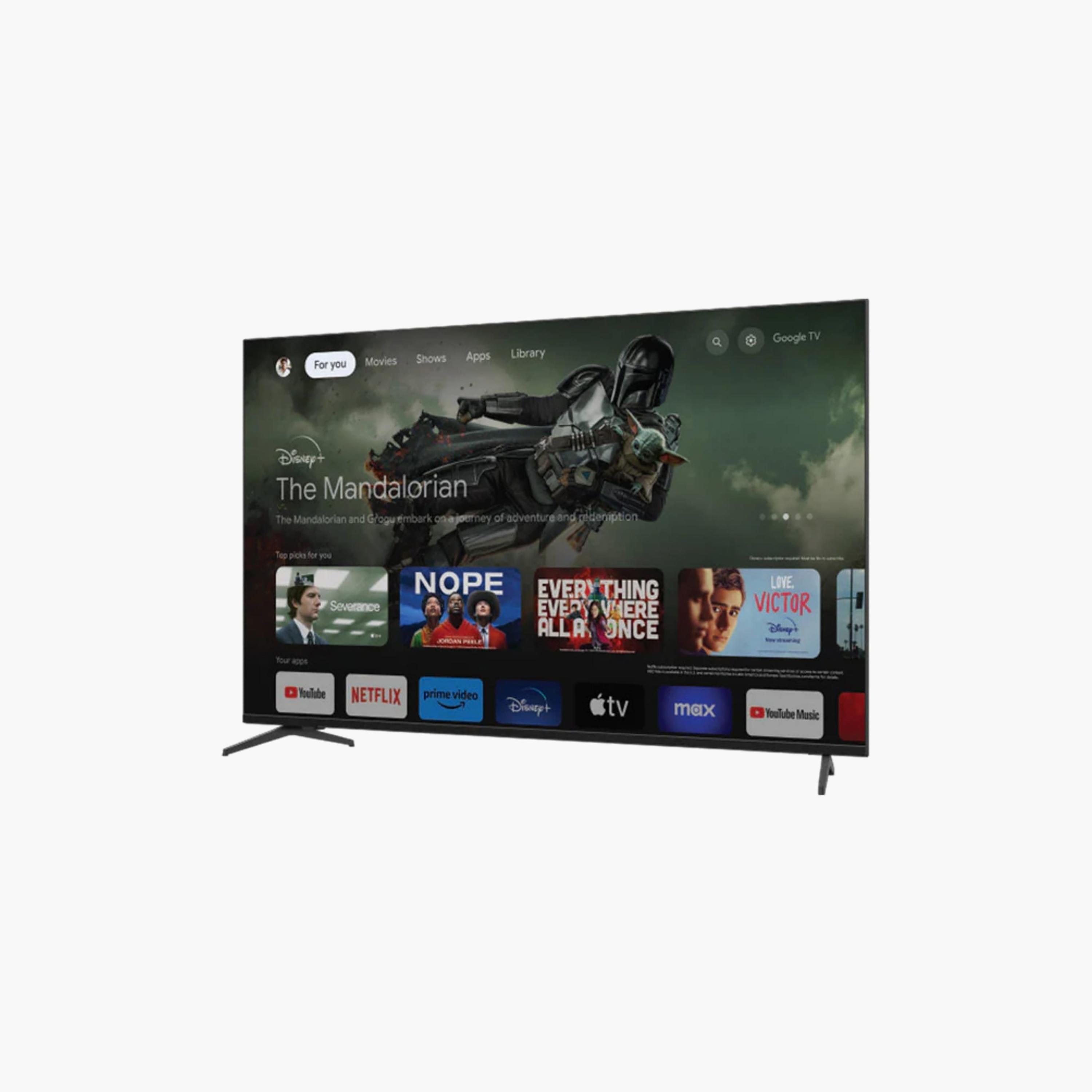 Sharp 65 Inch Frameless 4K LED Smart TV Google Assistant Google Play Store Frameless design (2021 - International) 4T-C65FJ1NX Black-electronics-televisionandvideo-image-3