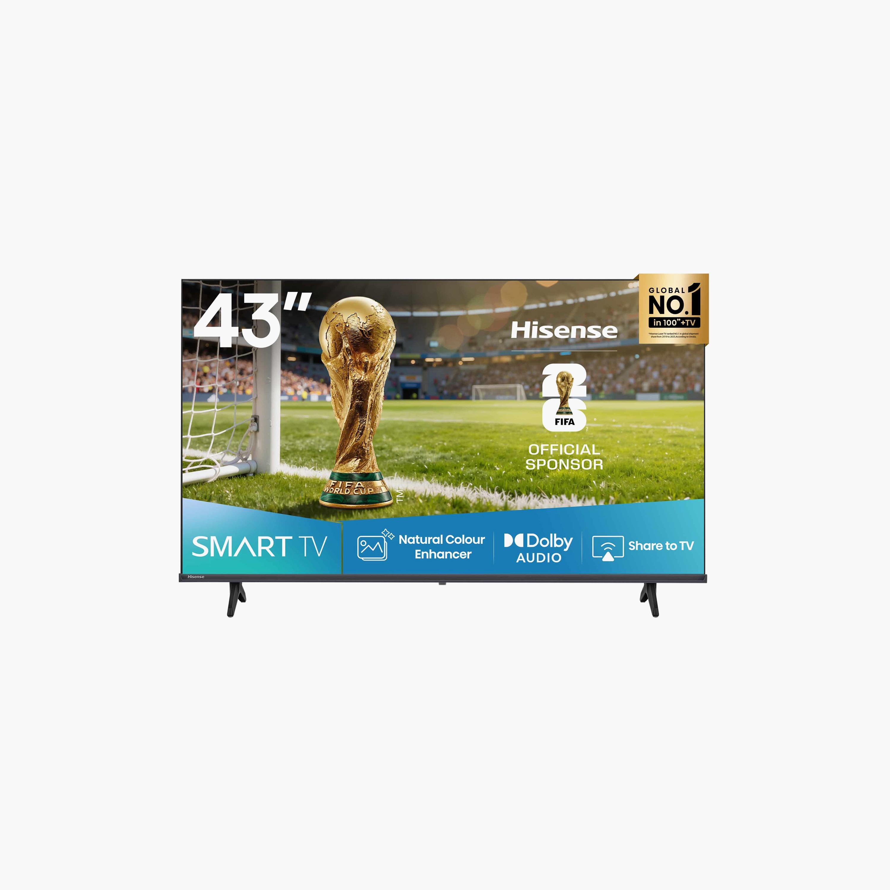 HISENSE 43 Inch A4Q LED FHD On-Off Timer Sleep Timer Screen Mirroring Smart TV 43A4Q Black-electronics-televisionandvideo-image-1