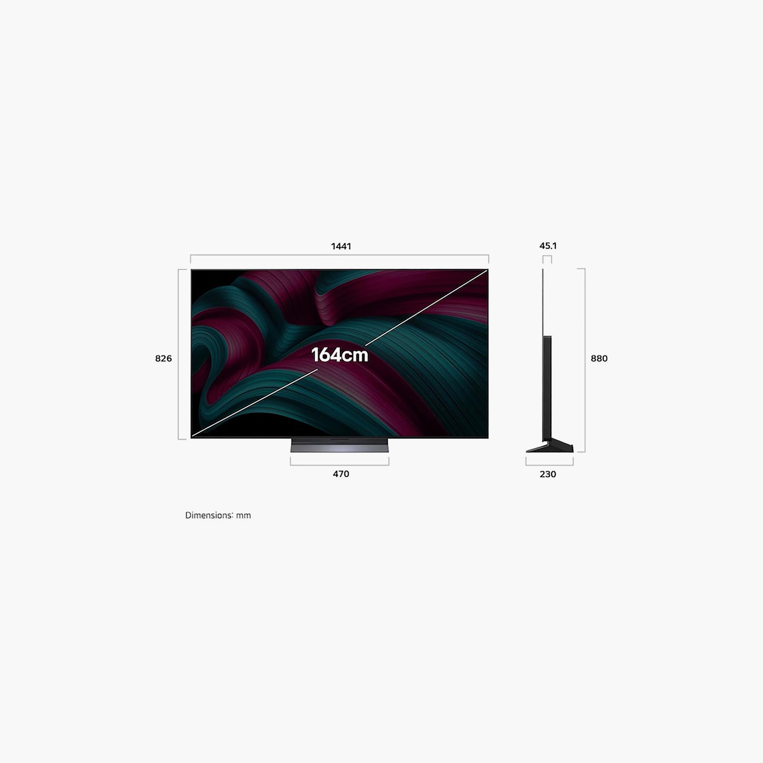 LG 55 Inch OLED evo C5 OLED 4K α9 AI Processor Gen8 VRR 144Hz Dolby Vision Dolby Atmos Smart TV (2025 - UAE) OLED55C56LA Black-electronics-televisionandvideo-image-4