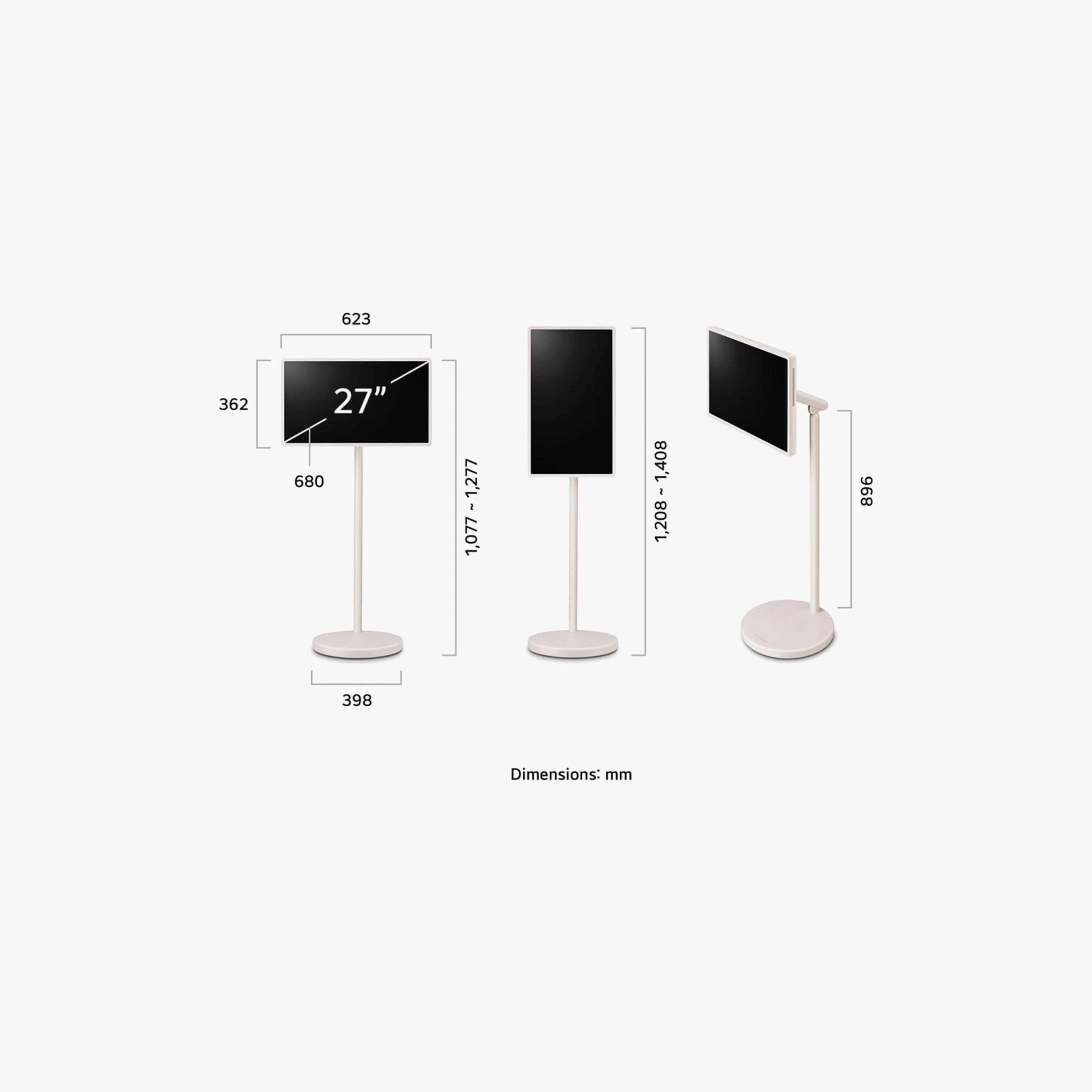 LG 27 Inch StanbyME 2 LED FHD Super Portable Touch Screen Dolby Vision Mood Maker Themes Smart TV 27LX6TDGA-AMA White-electronics-televisionandvideo-image-2