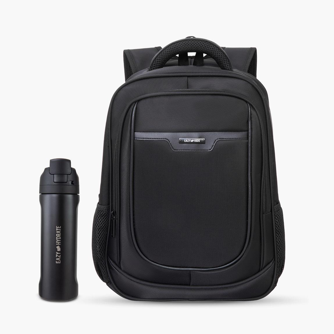 Eazy Kids 16-inch Backpack with Stainless Steel Water Bottle - 32x12x41 cm