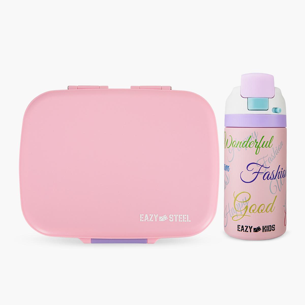 Eazy Kids Premium Stainless Steel Lunch Box with Water Bottle
