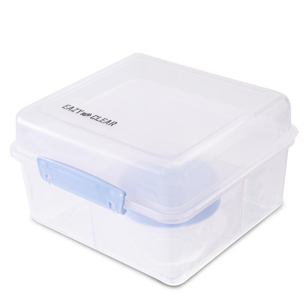 Eazy Kids 4-Compartment Leakproof Lunch and Sandwich Box with Food Jar
