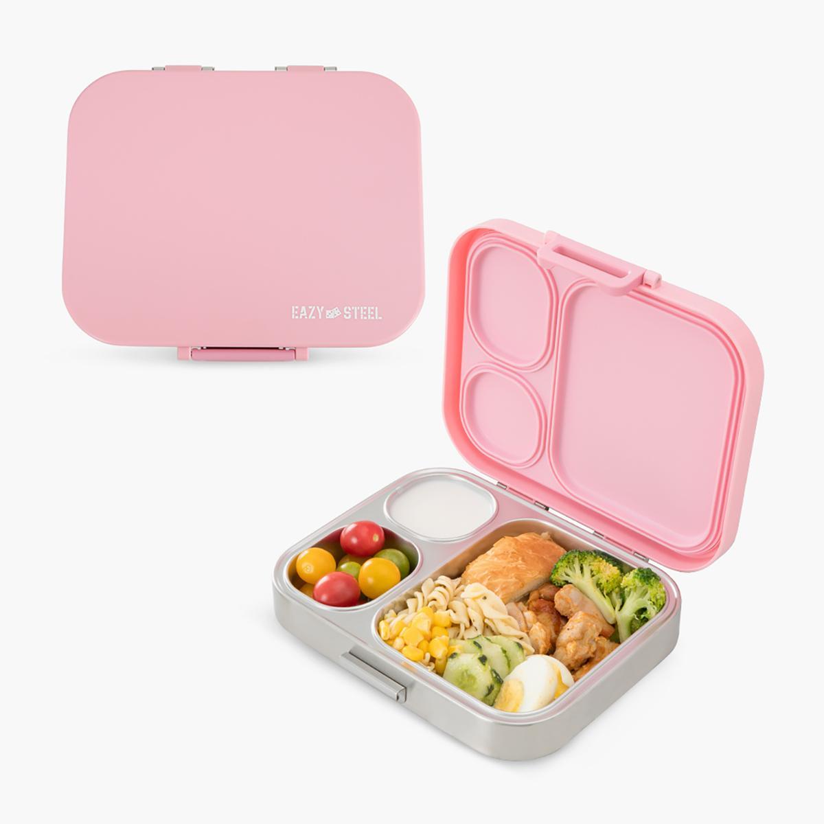 Eazy Kids Premium Stainless Steel Bento Lunch Box with Silicon Lid