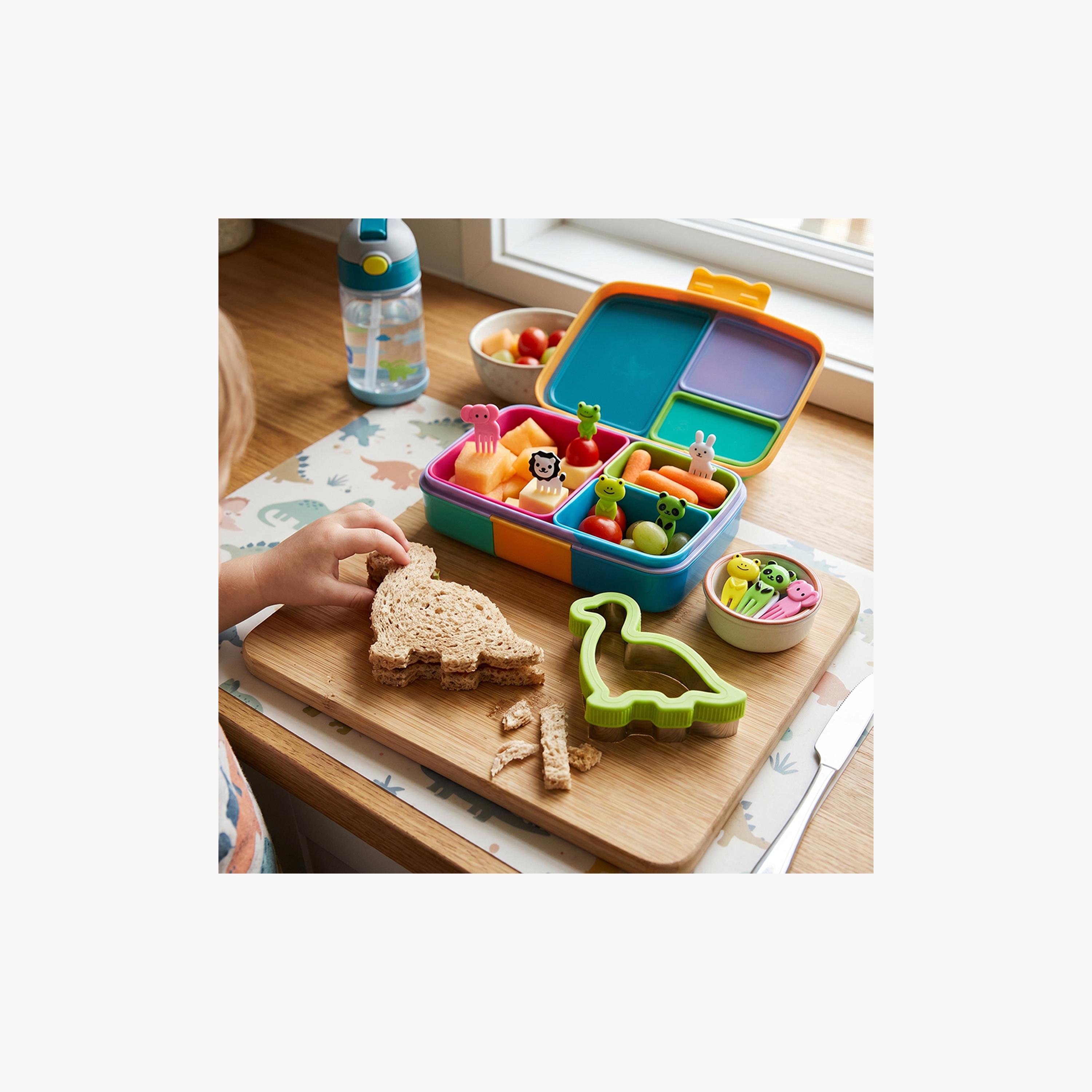Eazy Kids Stainless Steel Mini Sandwich Cutter with Animal Shaped Fruit Pickers-baby-feeding-mealtimeessentials-image-3