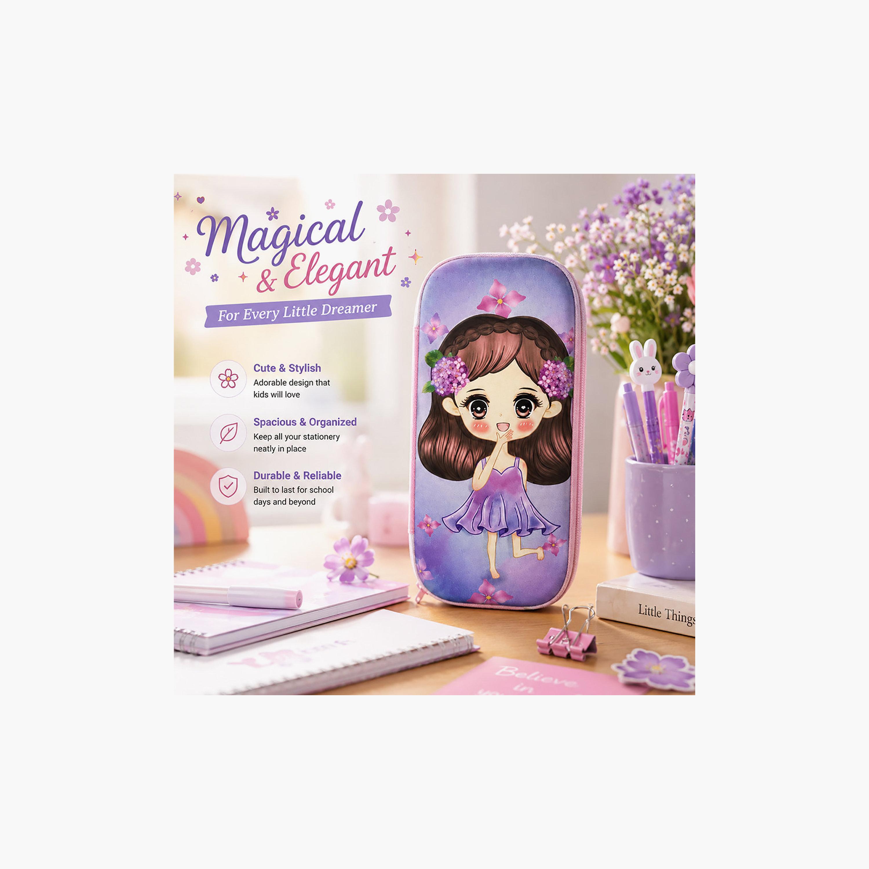 مقلمة بسحاب برسمة الأميرة من كوكوبي - EVC-school-stationery-pencilcases-image-4