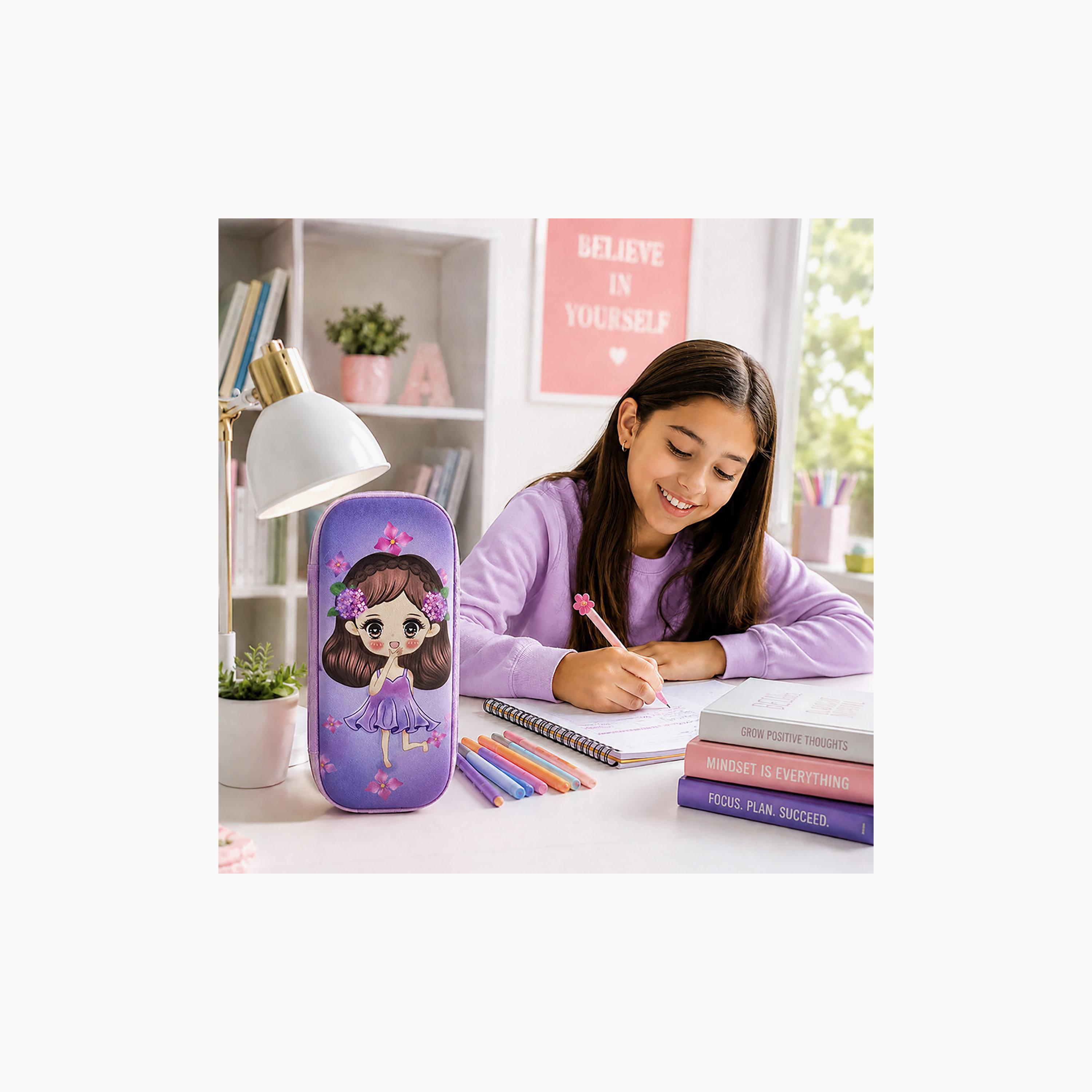 مقلمة بسحاب برسمة الأميرة من كوكوبي - EVC-school-stationery-pencilcases-image-5