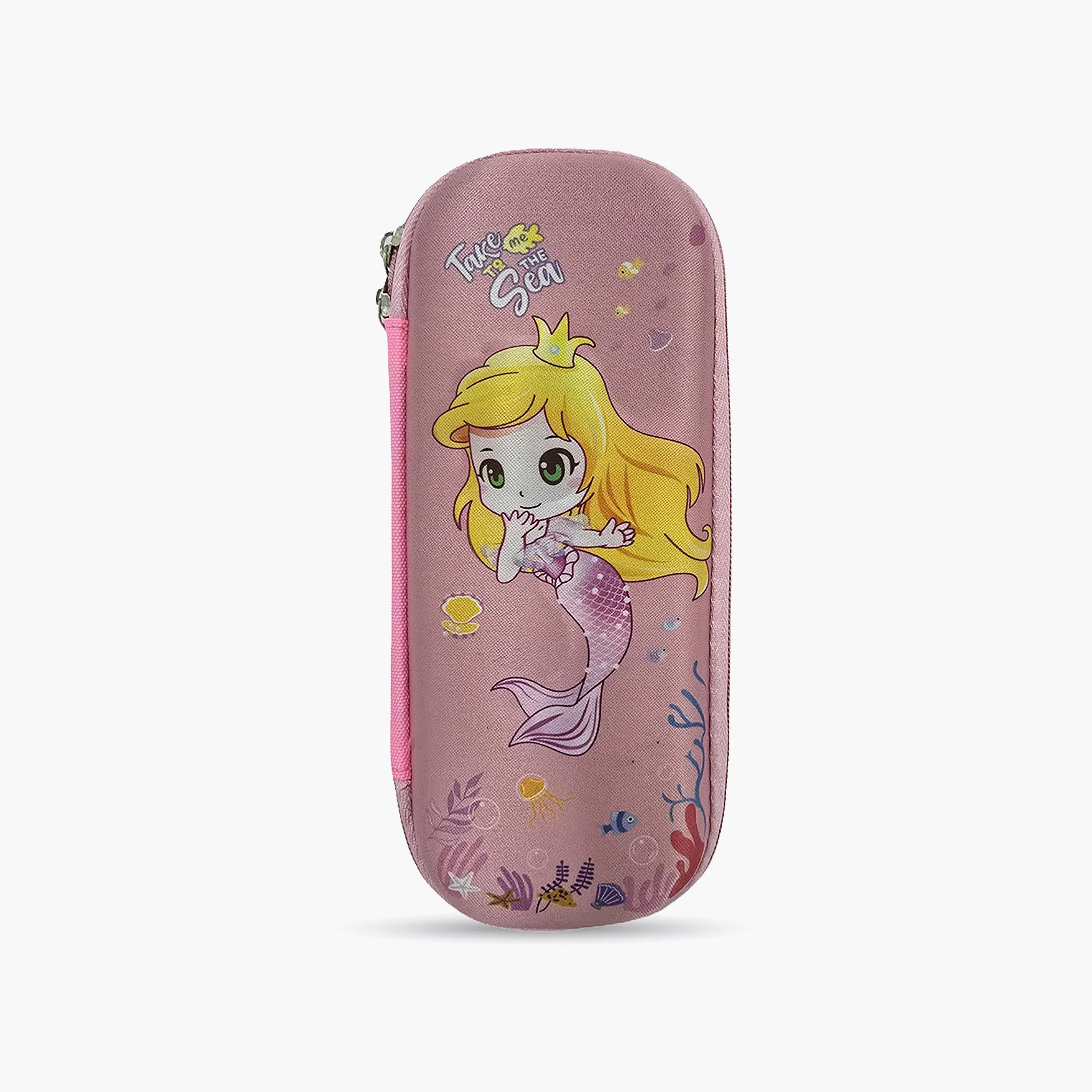 مقلمة بسحاب برسمة الأميرة حورية البحر من كوكوبي - EVC-school-stationery-pencilcases-image-1