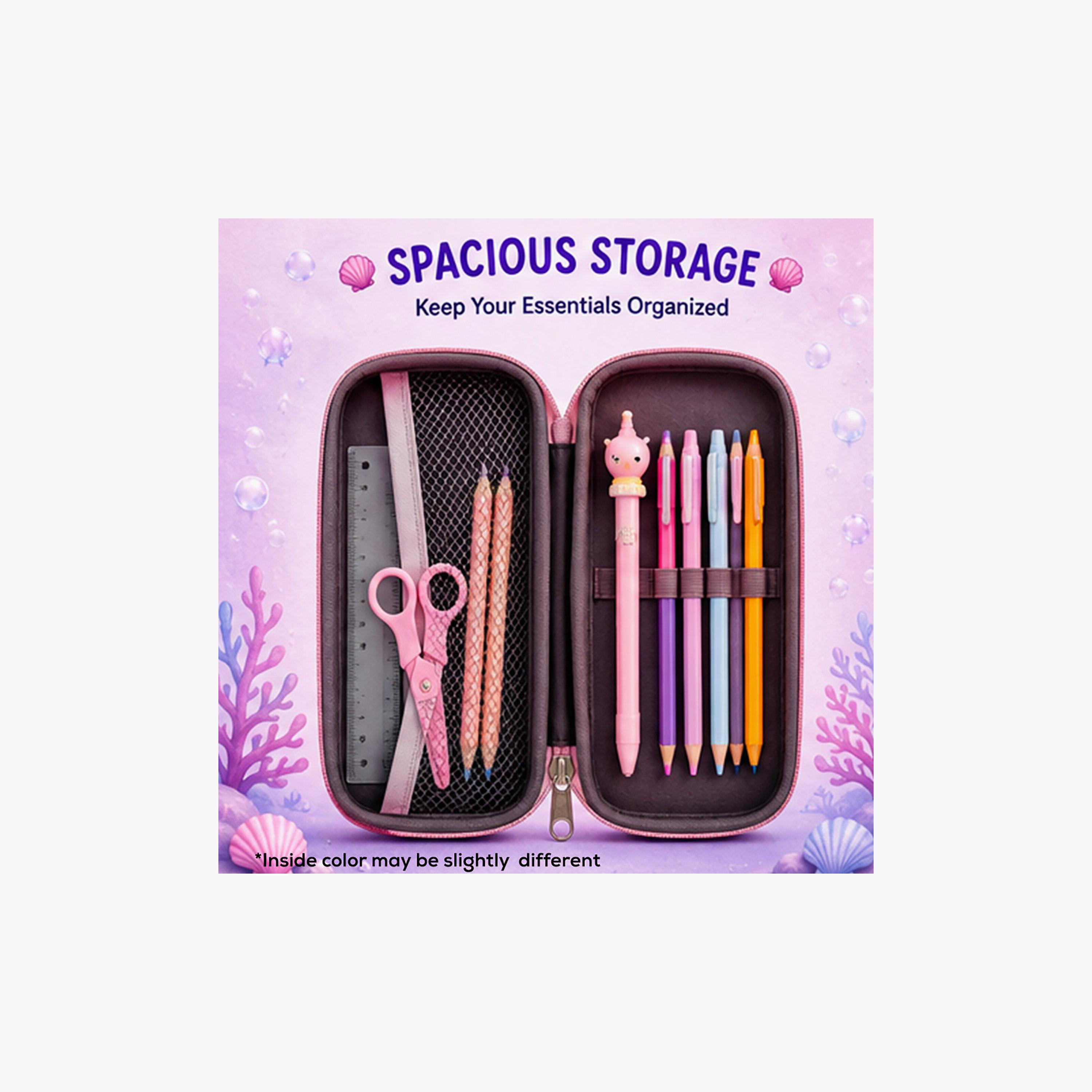 مقلمة بسحاب برسمة الأميرة حورية البحر من كوكوبي - EVC-school-stationery-pencilcases-image-3