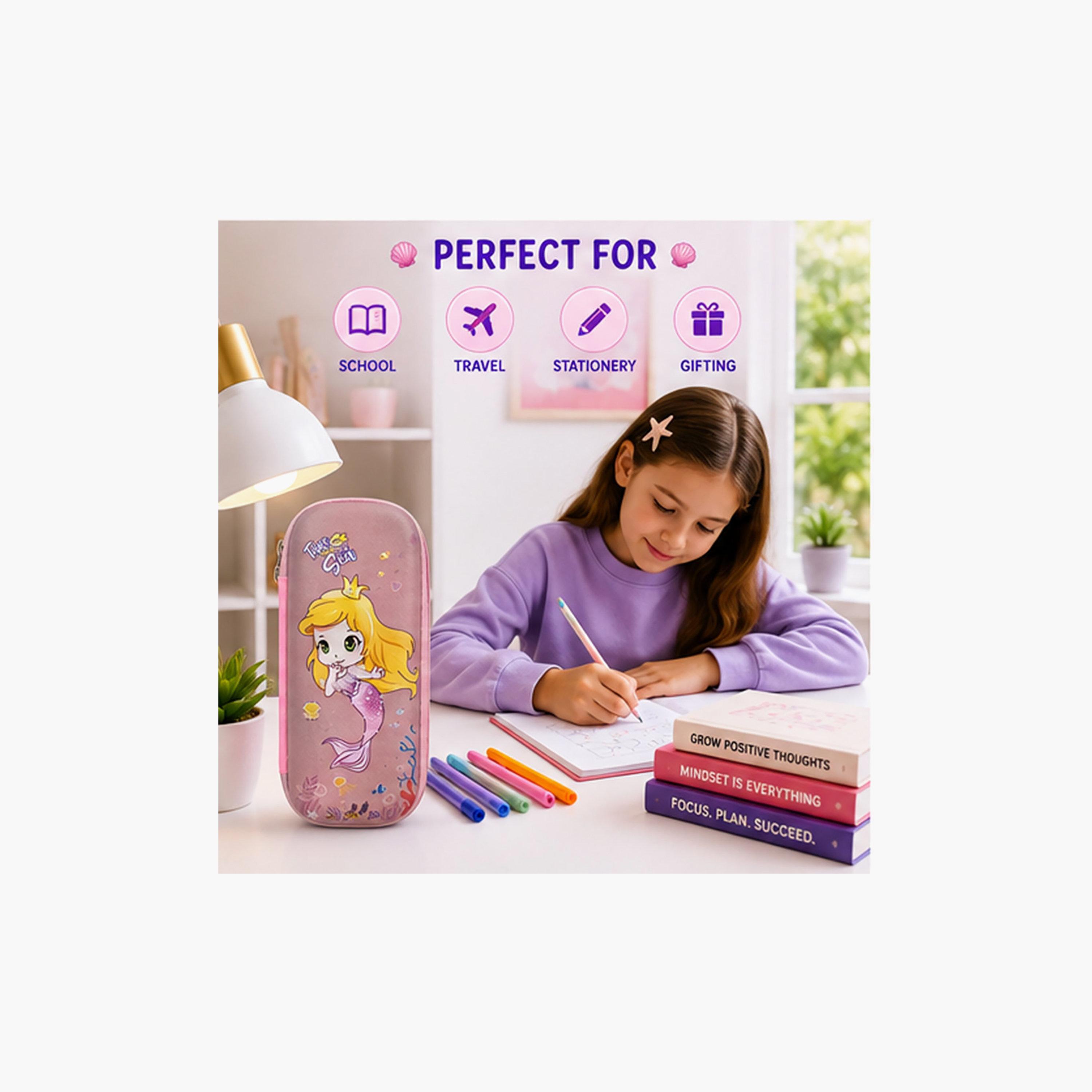 مقلمة بسحاب برسمة الأميرة حورية البحر من كوكوبي - EVC-school-stationery-pencilcases-image-5