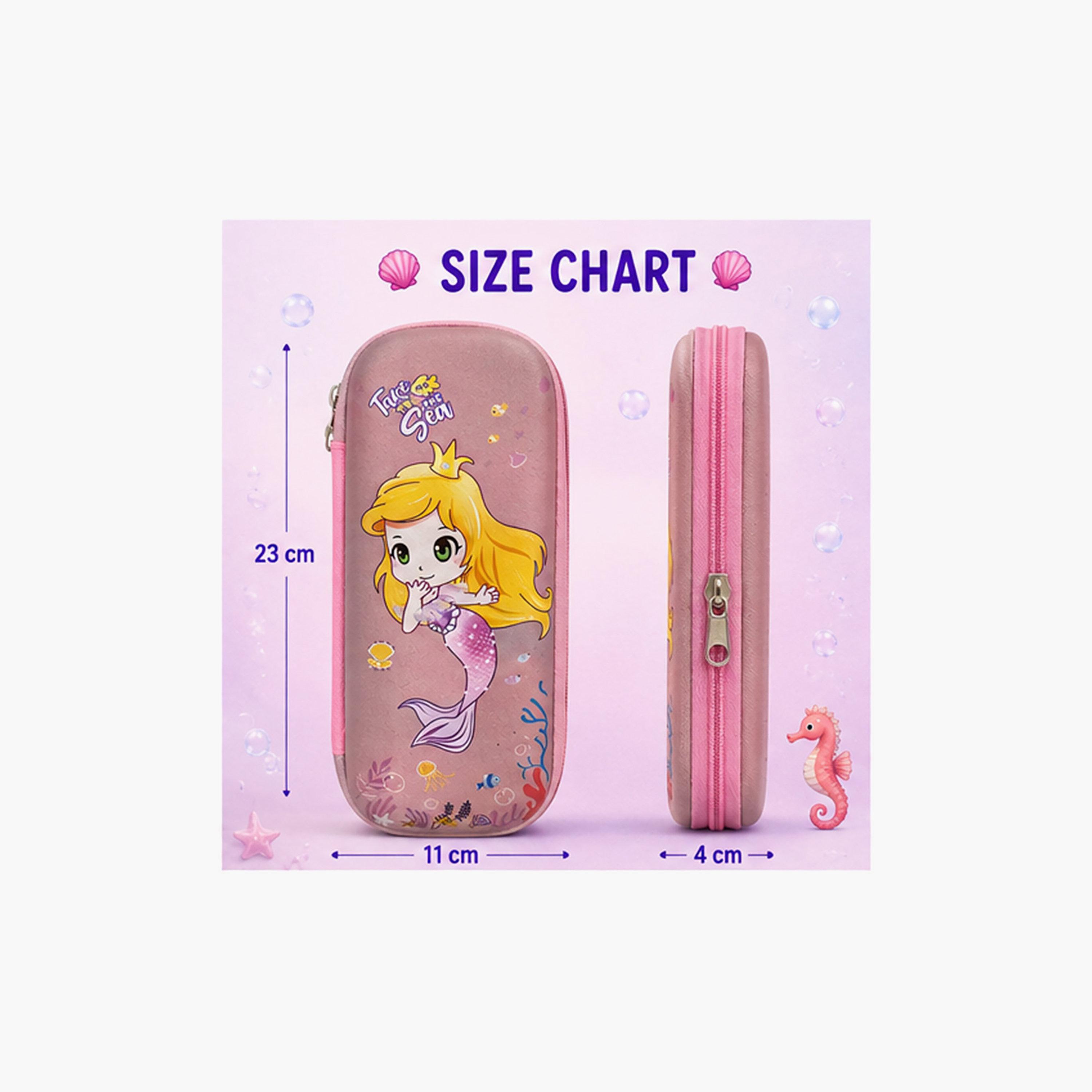مقلمة بسحاب برسمة الأميرة حورية البحر من كوكوبي - EVC-school-stationery-pencilcases-image-6