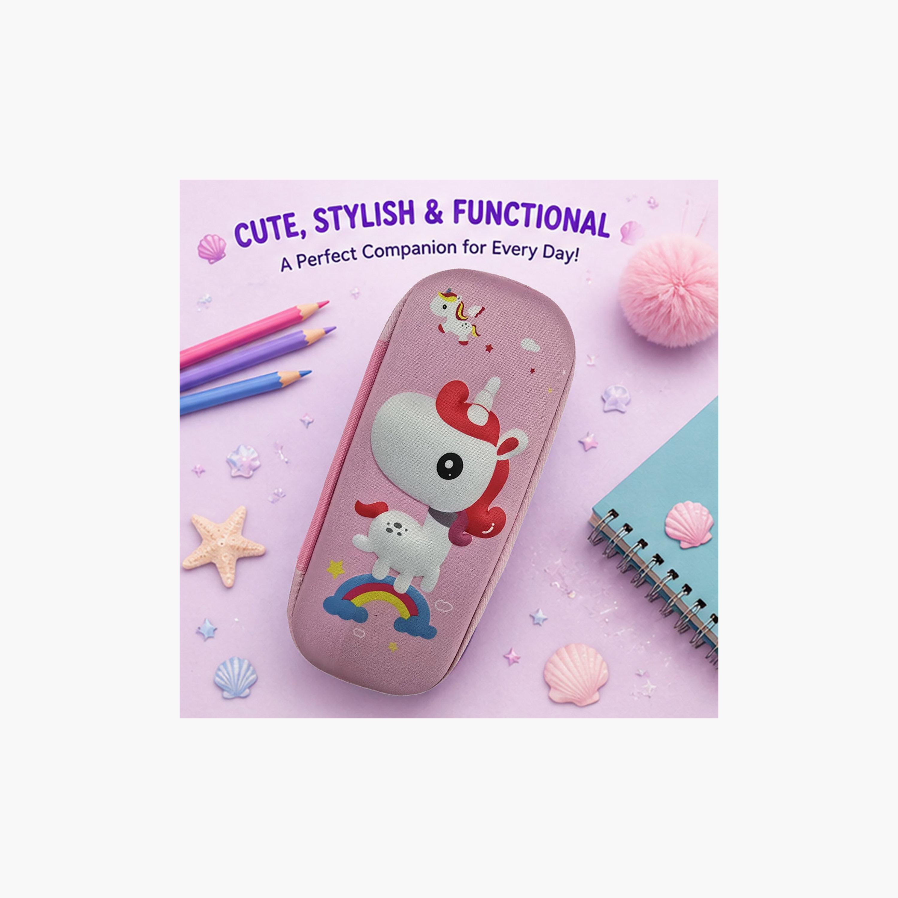 مقلمة بسحاب برسمة وحيد القرن من كوكوبي - EVC-school-stationery-pencilcases-image-4