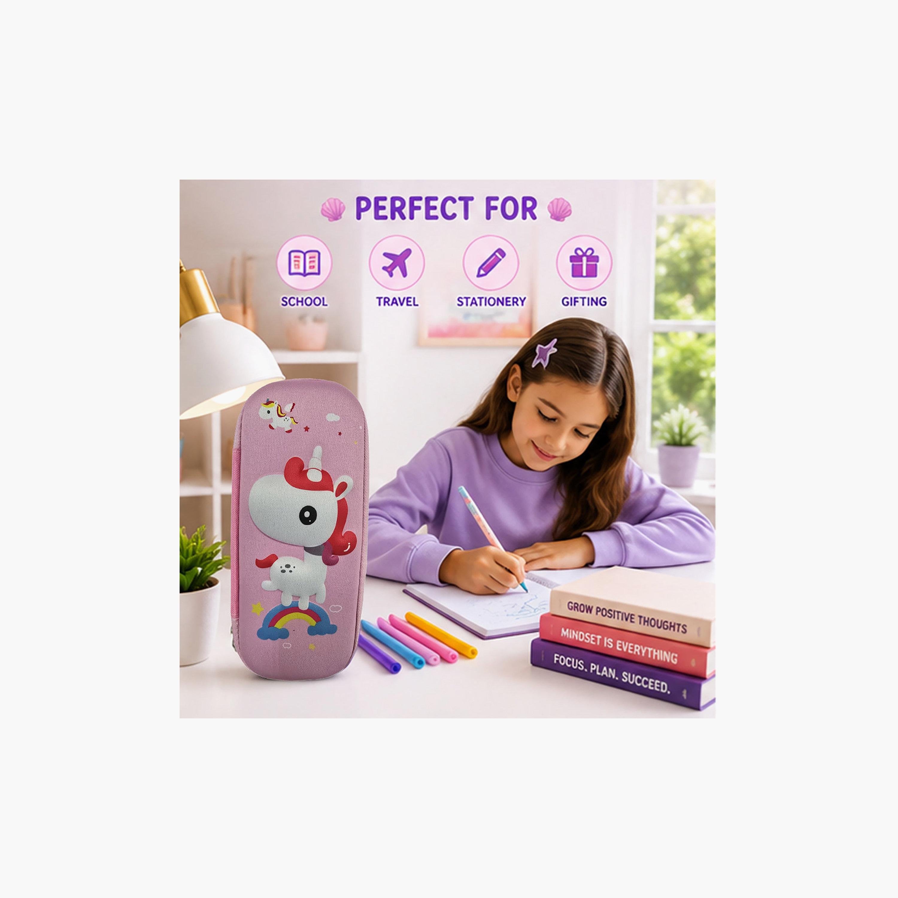 مقلمة بسحاب برسمة وحيد القرن من كوكوبي - EVC-school-stationery-pencilcases-image-5
